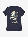 The Legend of Zelda: Breath of the Wild Link Womens T-Shirt, NAVY, hi-res