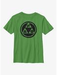 The Legend of Zelda Triforce Elements Logo Youth T-Shirt, KELLY, hi-res