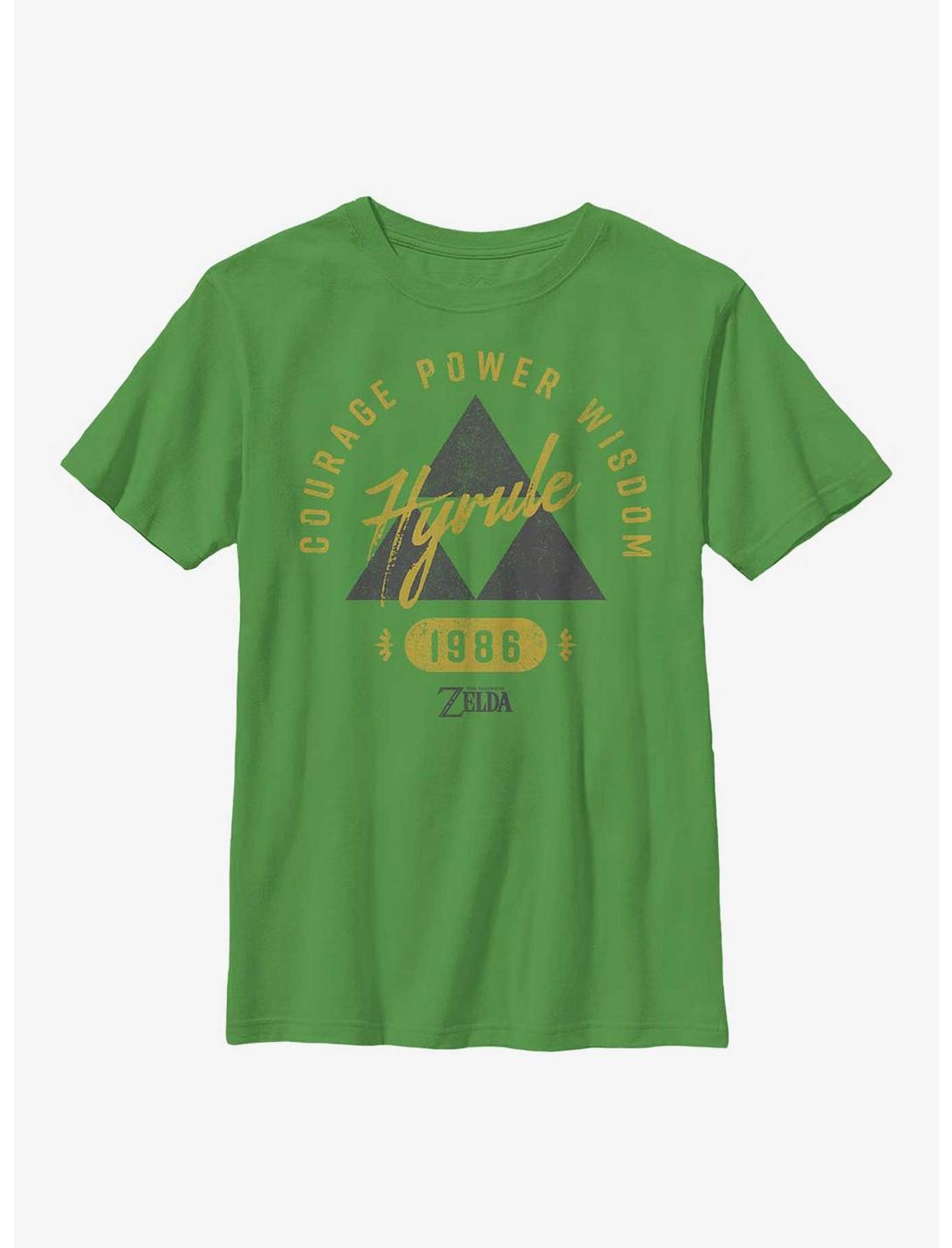 The Legend of Zelda Triforce Hyrule Youth T-Shirt, KELLY, hi-res