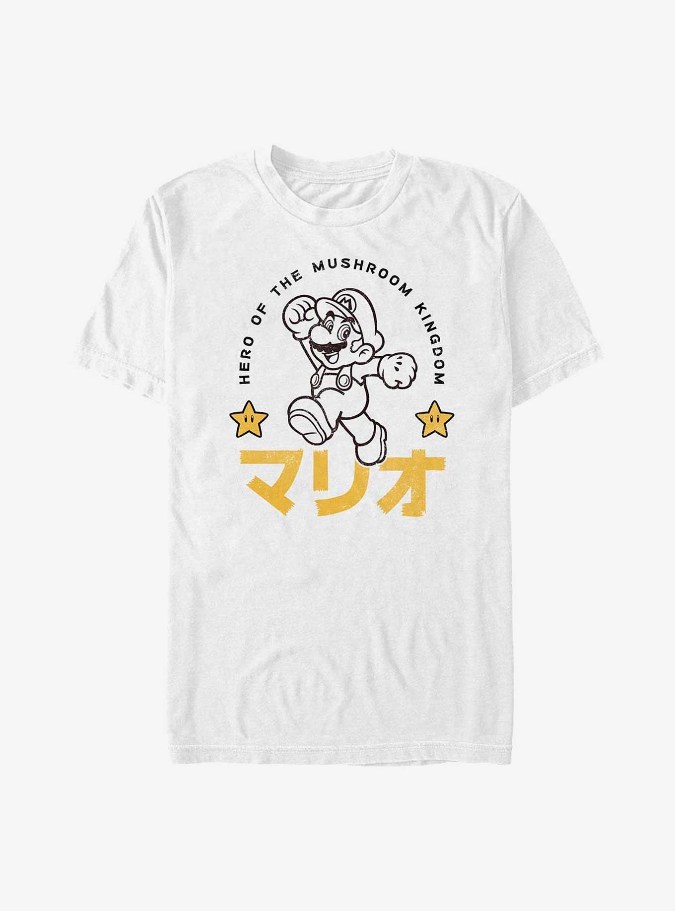 Nintendo Mario Mushroom Kingdom Hero T-Shirt, WHITE, hi-res