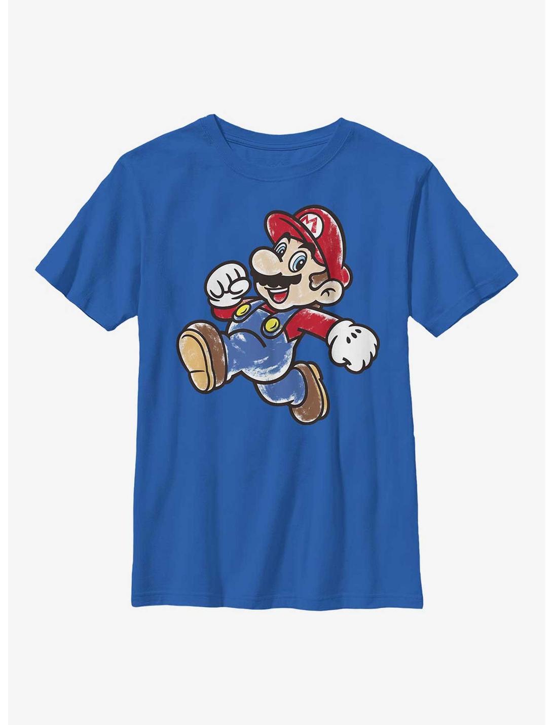 Nintendo Mario Artsy Mario Youth T-Shirt, ROYAL, hi-res