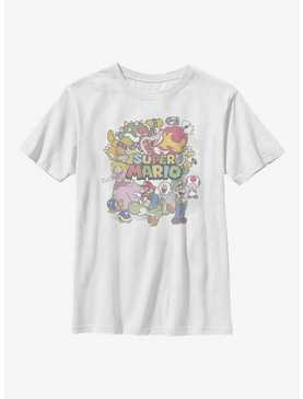 Nintendo Mario Character Collage Youth T-Shirt, , hi-res