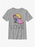Nintendo Mario Peach and Mario Love Youth T-Shirt, ATH HTR, hi-res