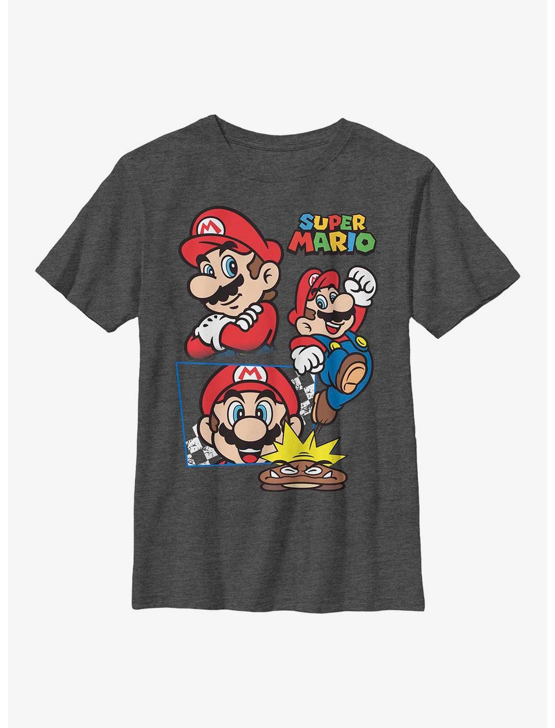 Nintendo Mario Winners Circle Youth T-Shirt, CHAR HTR, hi-res