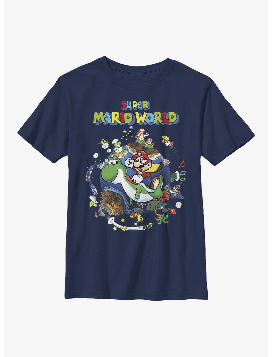 Nintendo Mario World Youth T-Shirt, NAVY, hi-res