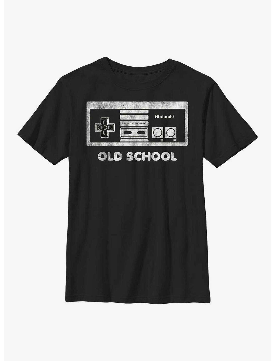 Nintendo Old School Controller Youth T-Shirt, BLACK, hi-res