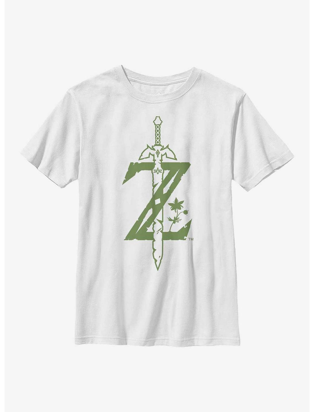 Nintendo The Legend of Zelda Sword Icon Youth T-Shirt, WHITE, hi-res