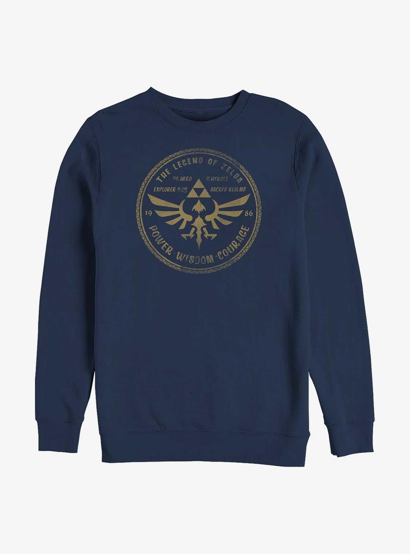 The Legend of Zelda Legendary Courage Sweatshirt, NAVY, hi-res