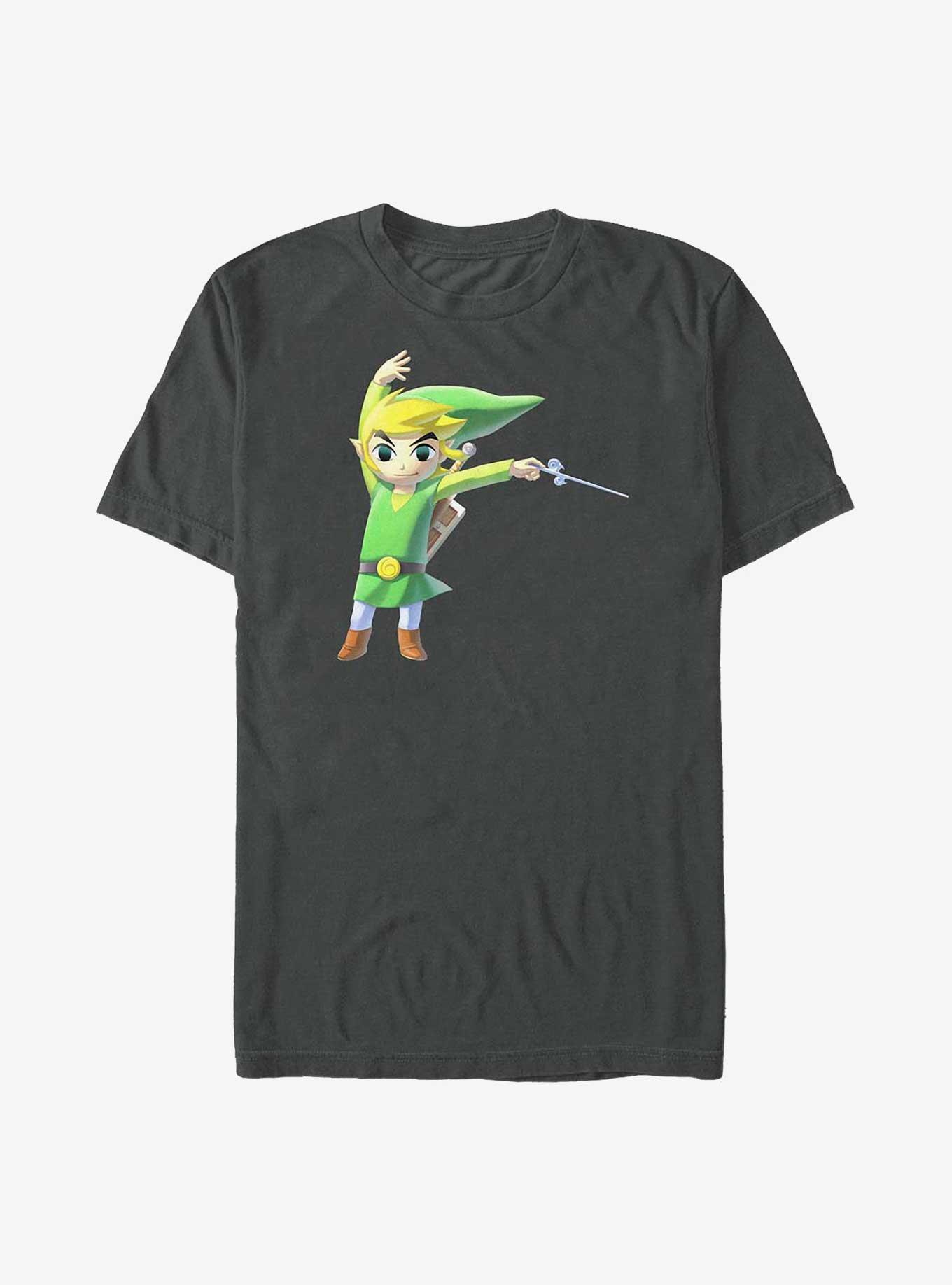 The Legend of Zelda Toon Link T-Shirt, CHARCOAL, hi-res