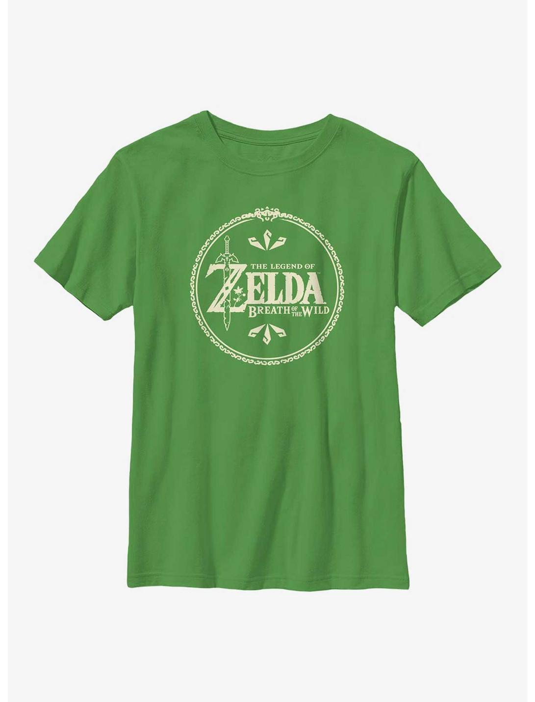 The Legend of Zelda: Breath of the Wild Logo Youth T-Shirt, KELLY, hi-res