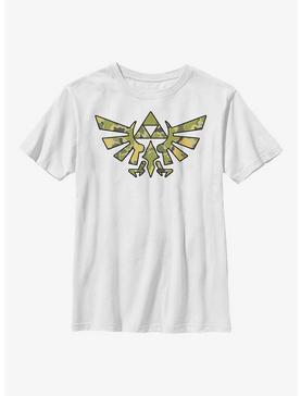 The Legend of Zelda Camo Hyrule Crest Youth T-Shirt, , hi-res