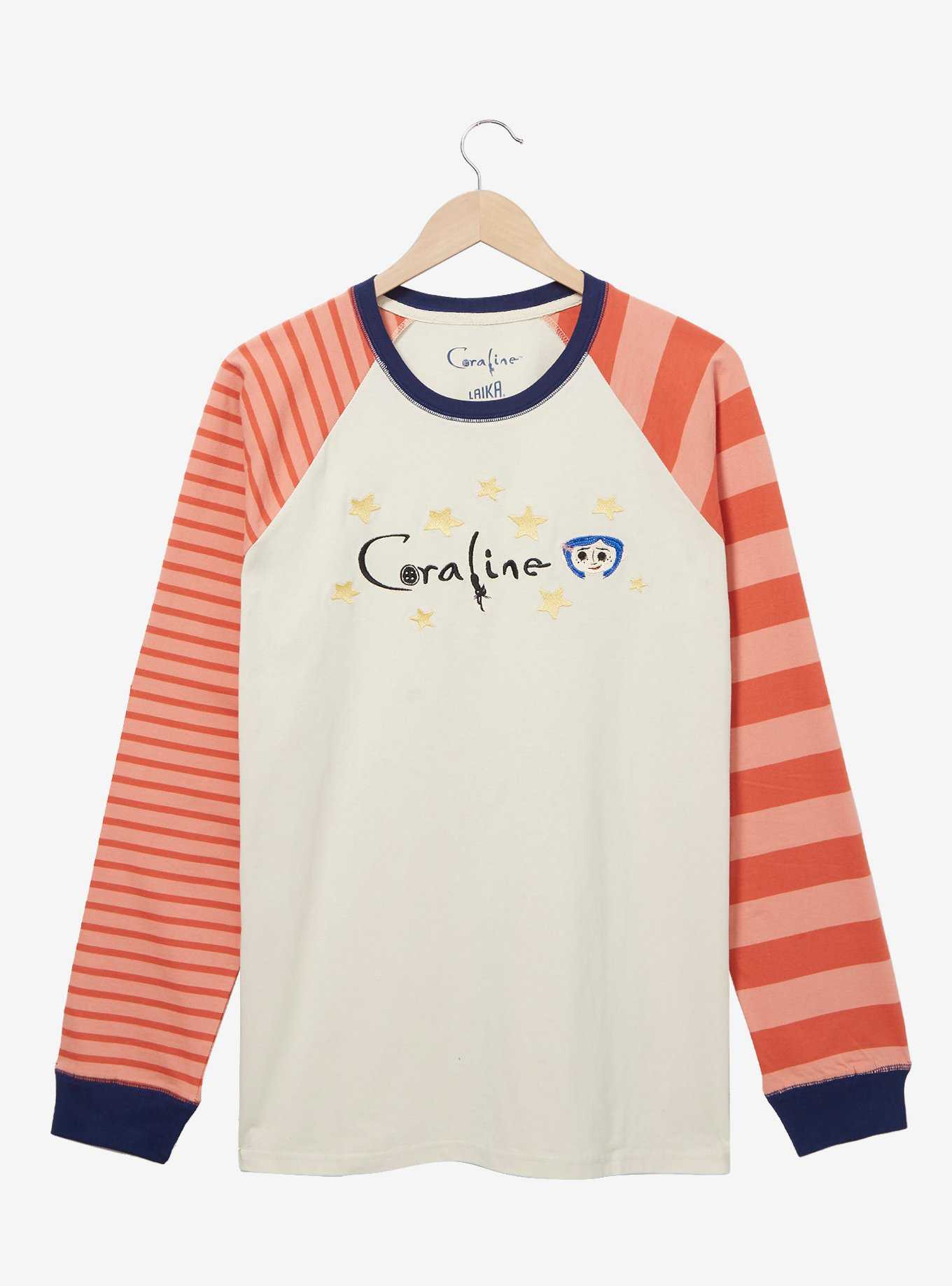 Coraline Icons Striped Long Sleeve T-Shirt - BoxLunch Exclusive, , hi-res