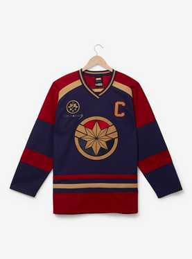 Marvel The Marvels Carol Danvers Hockey Jersey - BoxLunch Exclusive, , hi-res