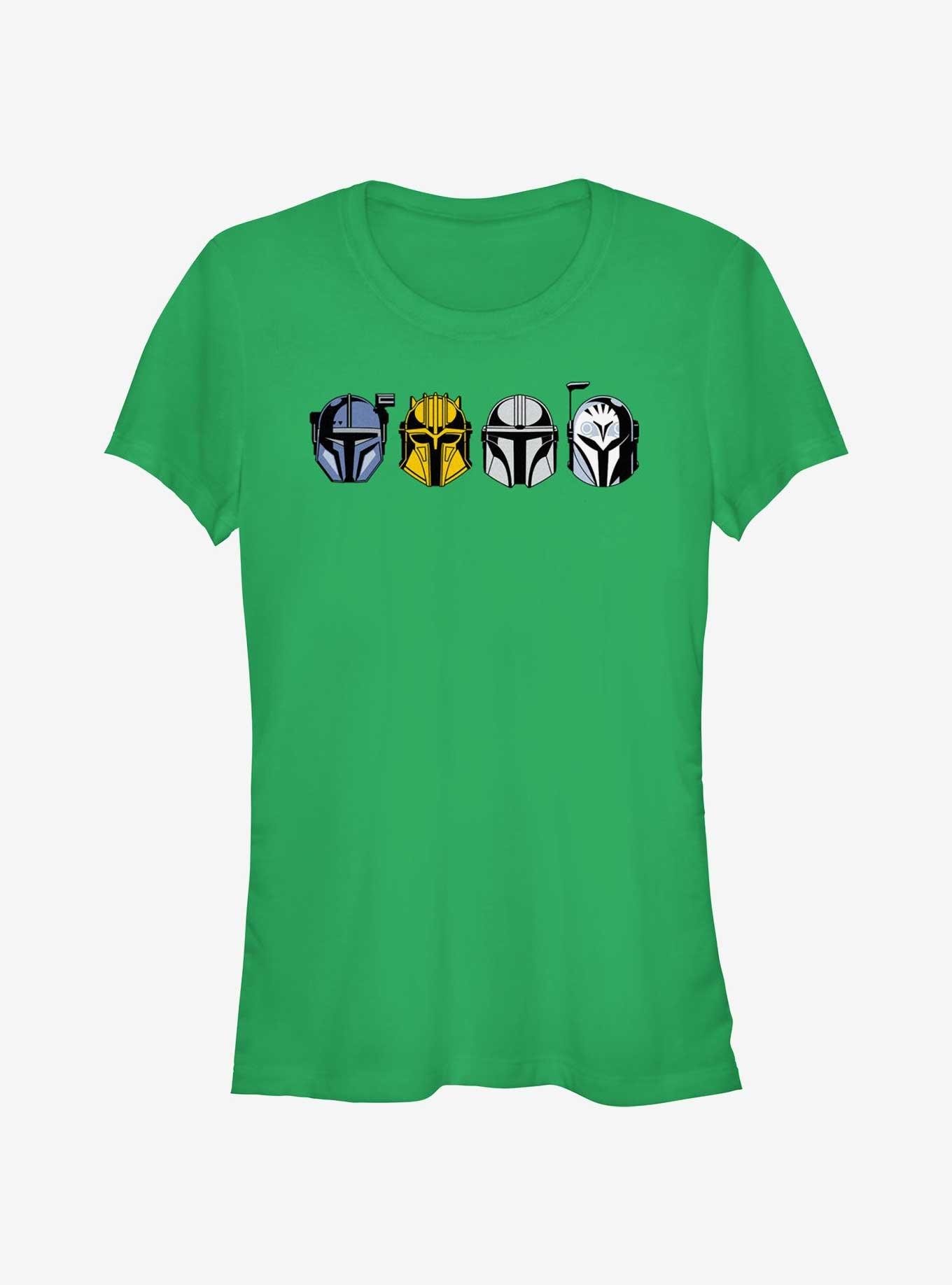 Star Wars The Mandalorian Helmet Lineup Girls T-Shirt, KELLY, hi-res