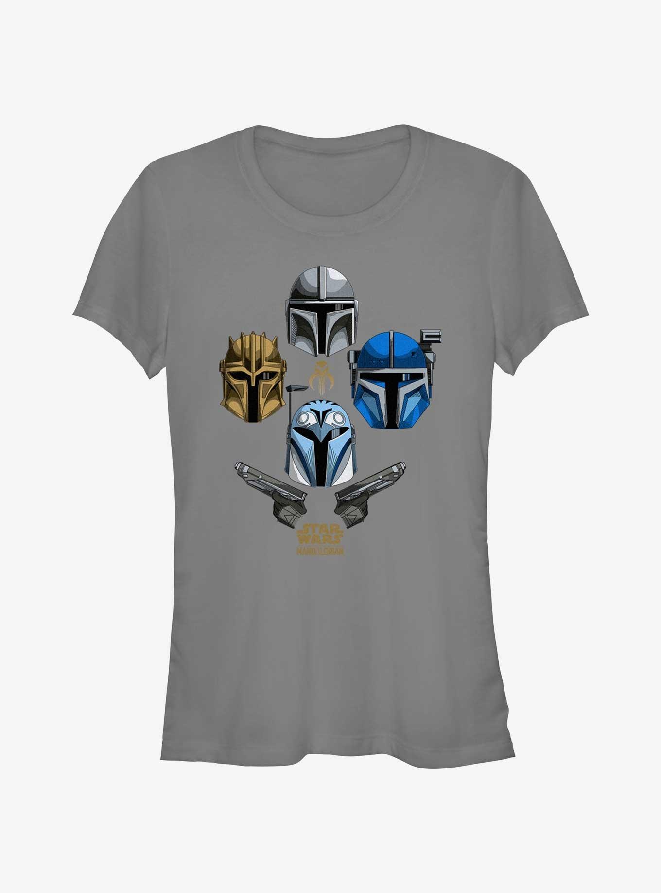 Star Wars The Mandalorian Helmets Held High Girls T-Shirt, CHARCOAL, hi-res