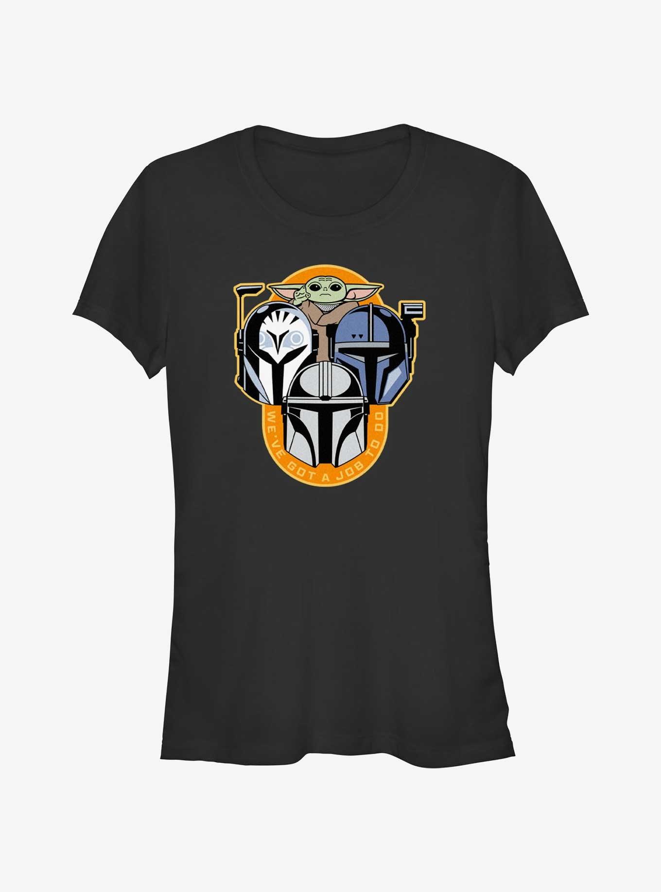 Star Wars The Mandalorian Bounty Hunters We've Got A Job To Do Girls T-Shirt, BLACK, hi-res