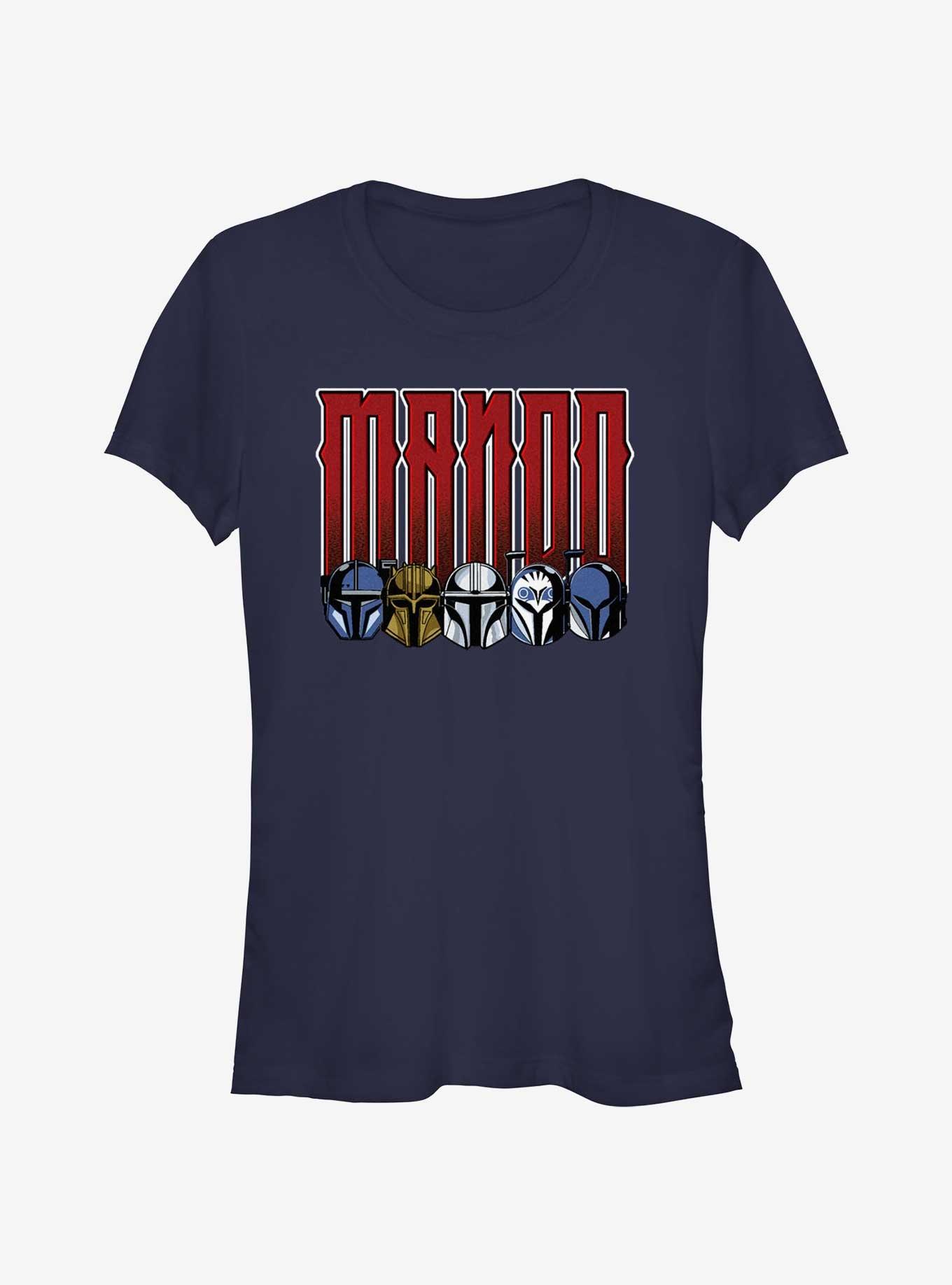 Star Wars The Mandalorian Mando Girls T-Shirt, NAVY, hi-res
