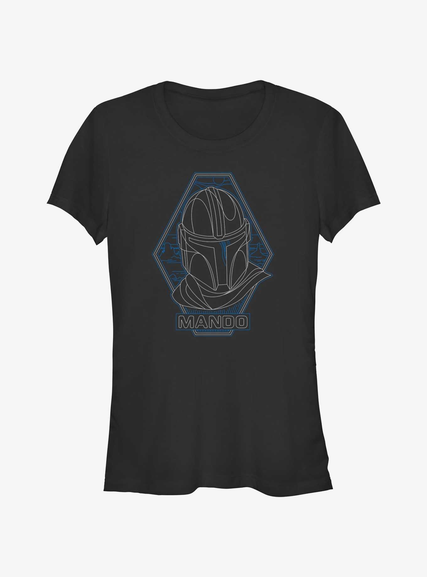 Star Wars The Mandalorian Mando Portrait Girls T-Shirt, , hi-res