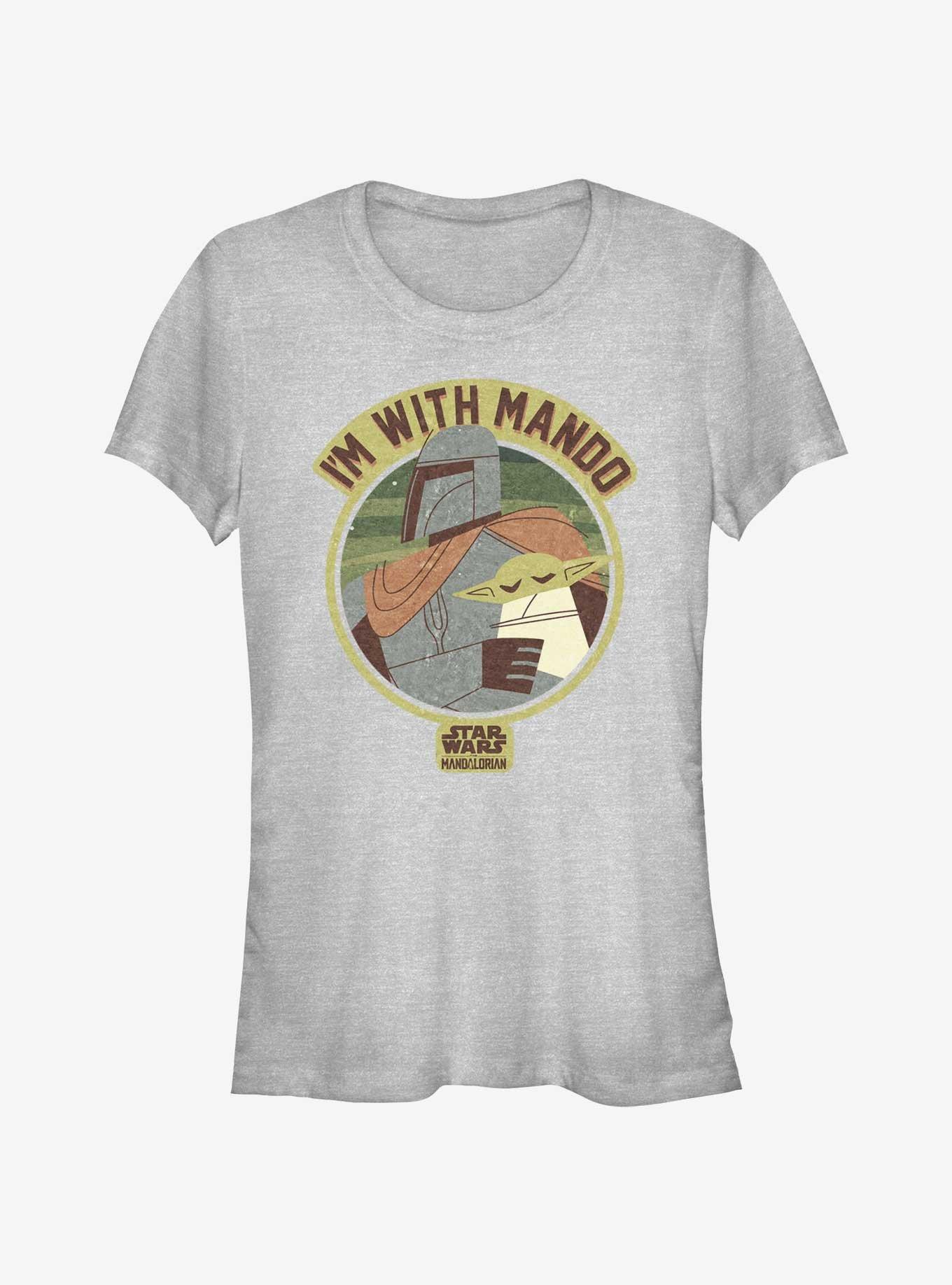 Star Wars The Mandalorian I'm With Mando Girls T-Shirt