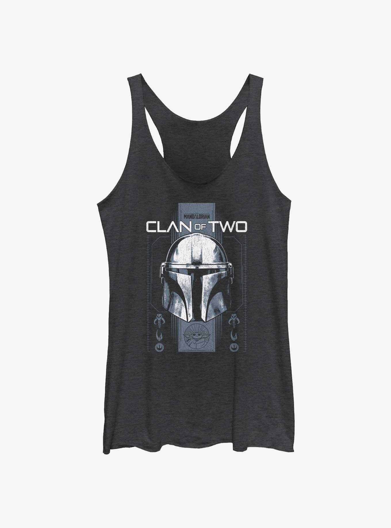 Star Wars The Mandalorian Clan of Two Girls Tank, BLK HTR, hi-res