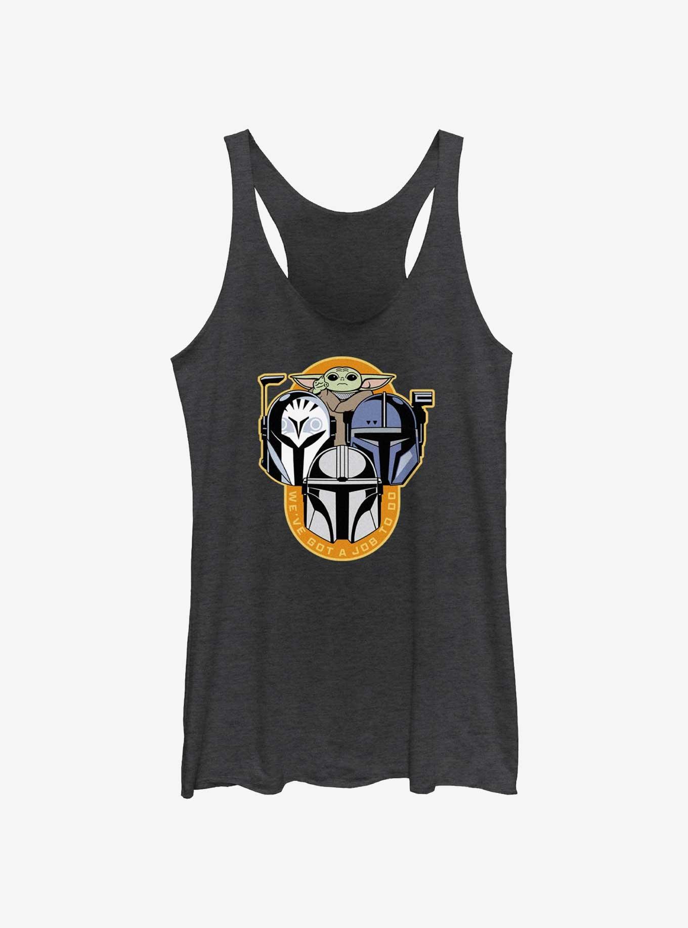 Star Wars The Mandalorian Bounty Hunters We've Got A Job To Do Girls Tank, BLK HTR, hi-res