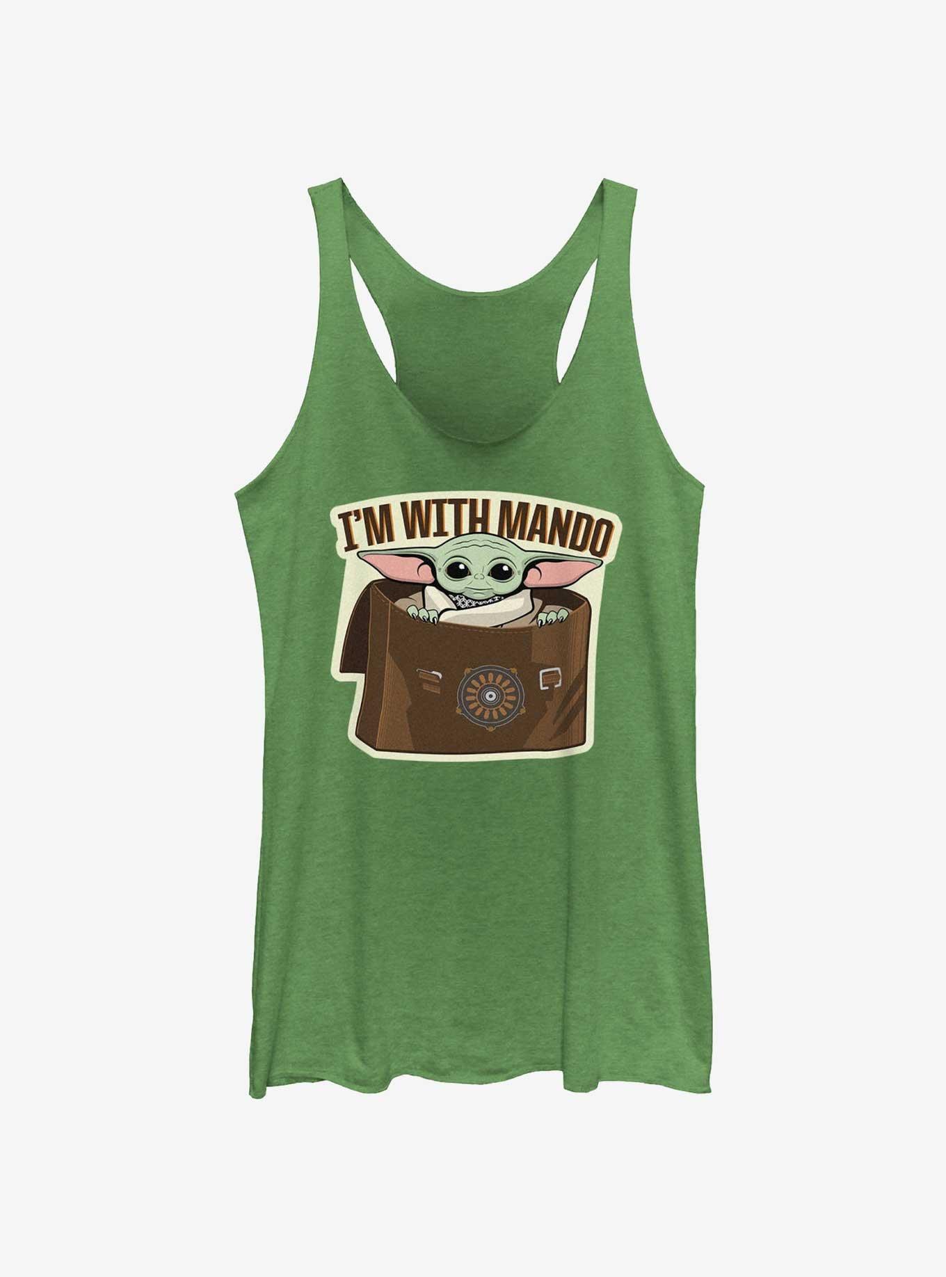 Star Wars The Mandalorian Grogu I'm With Mando Girls Tank, ENVY, hi-res