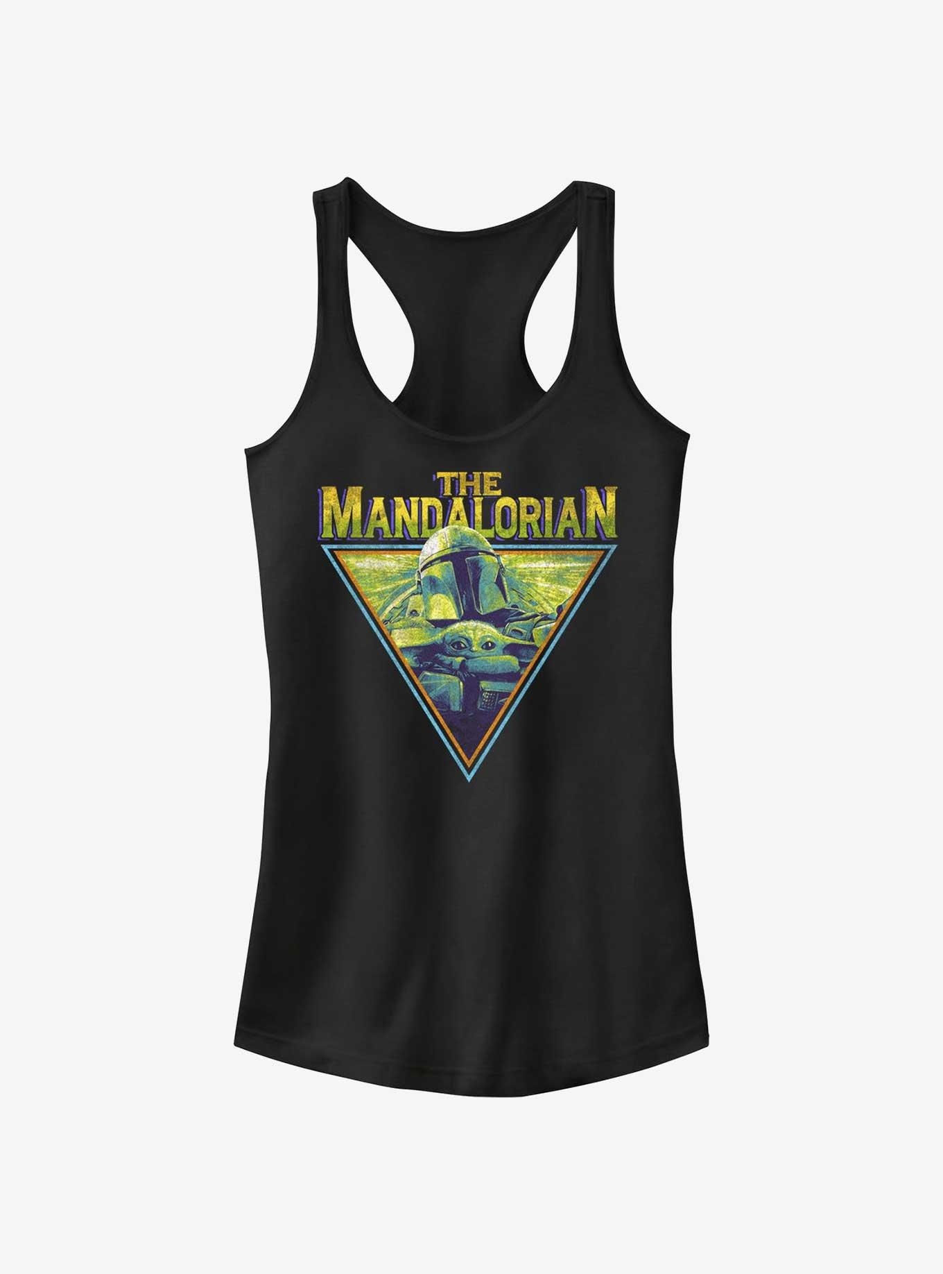 Star Wars The Mandalorian Neon Grunge Logo Girls Tank, , hi-res