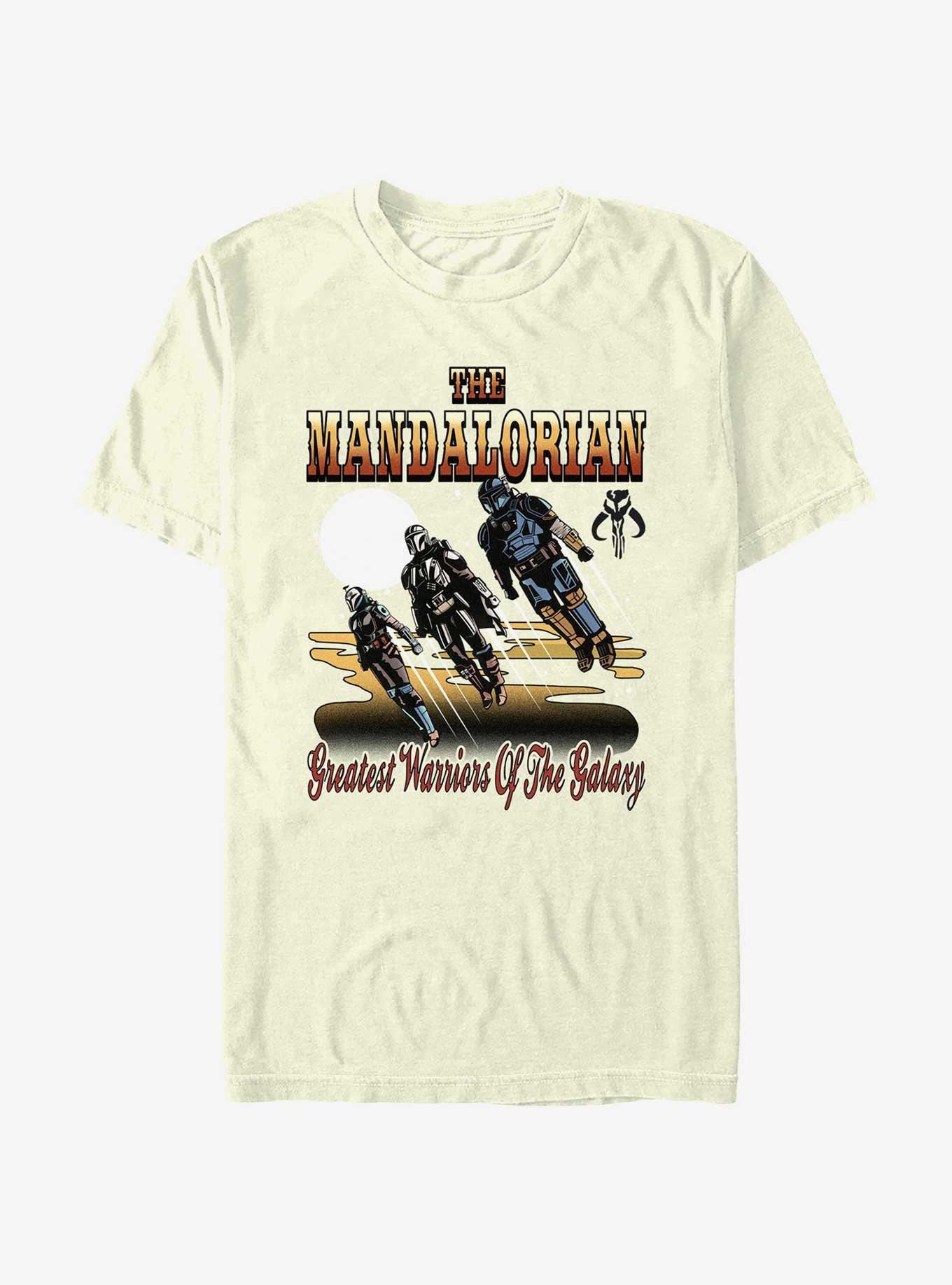 Star Wars The Mandalorian Greatest Warriors of the Galaxy T-Shirt, NATURAL, hi-res