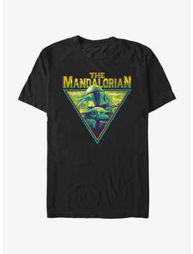 Star Wars The Mandalorian Neon Grunge Logo T-Shirt, , hi-res