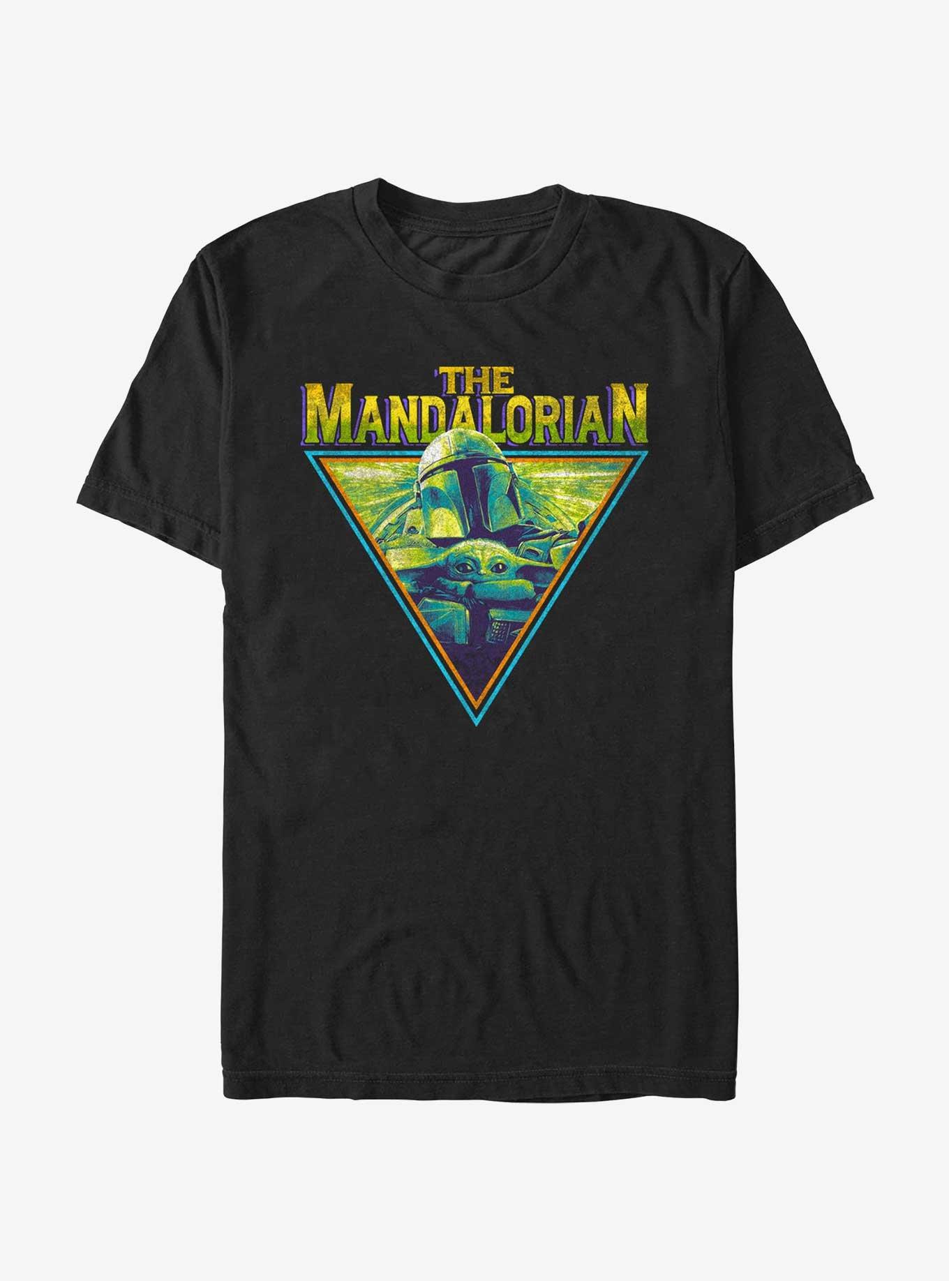 Star Wars The Mandalorian Neon Grunge Logo T-Shirt, , hi-res