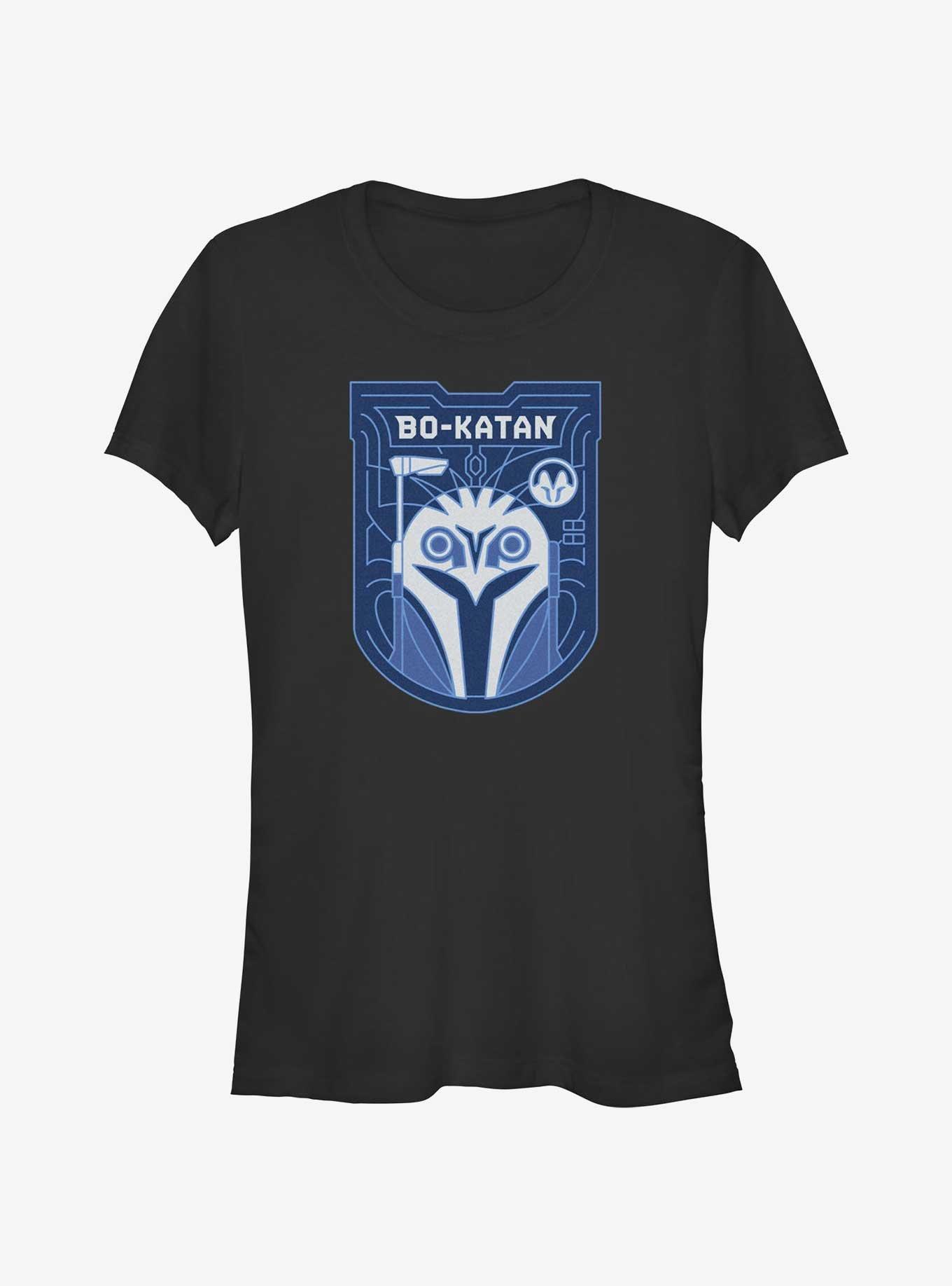 Star Wars The Mandalorian Bo-Katan Crest Girls T-Shirt, BLACK, hi-res