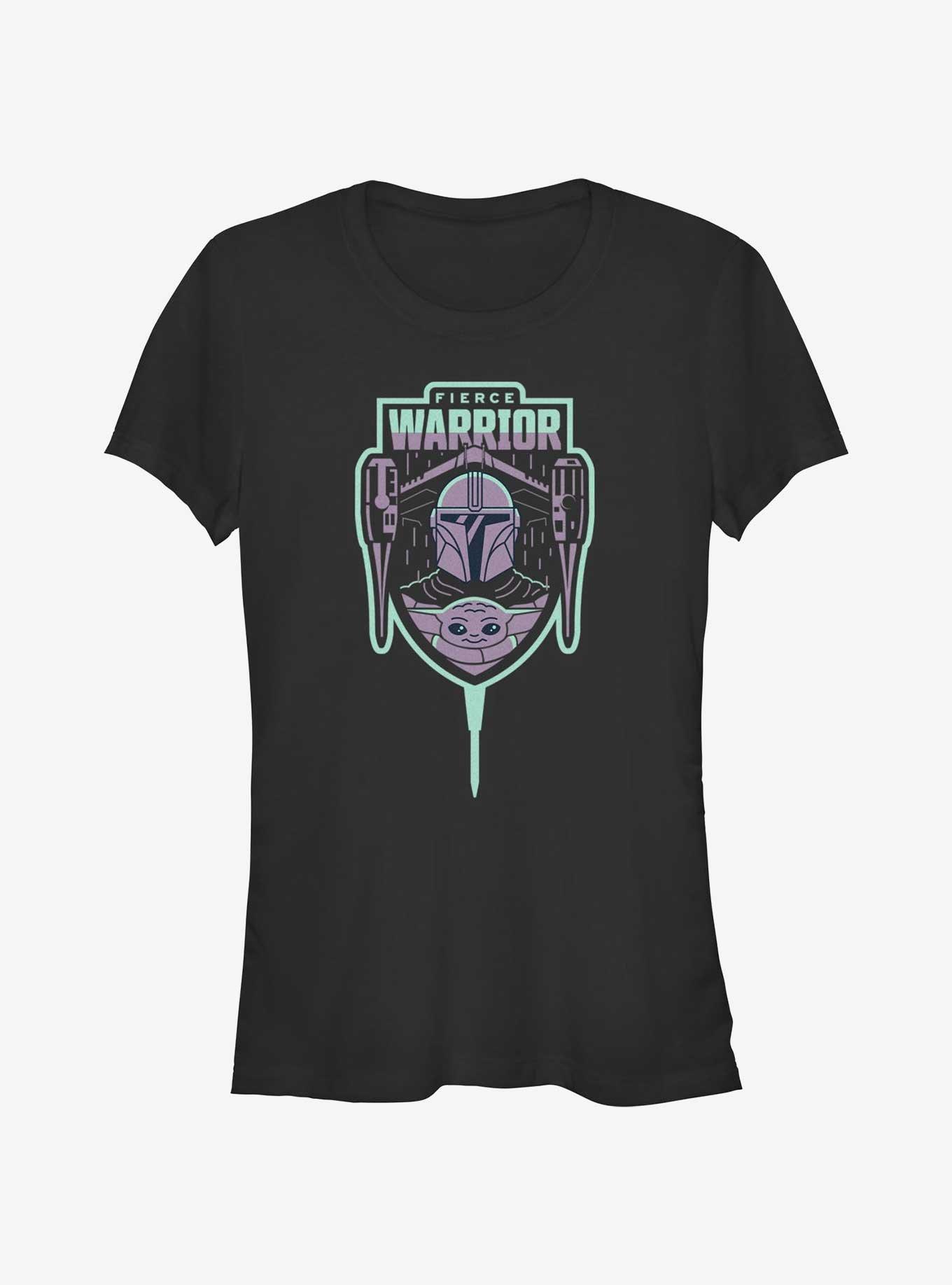 Star Wars The Mandalorian Fierce Warrior Badge Girls T-Shirt, , hi-res