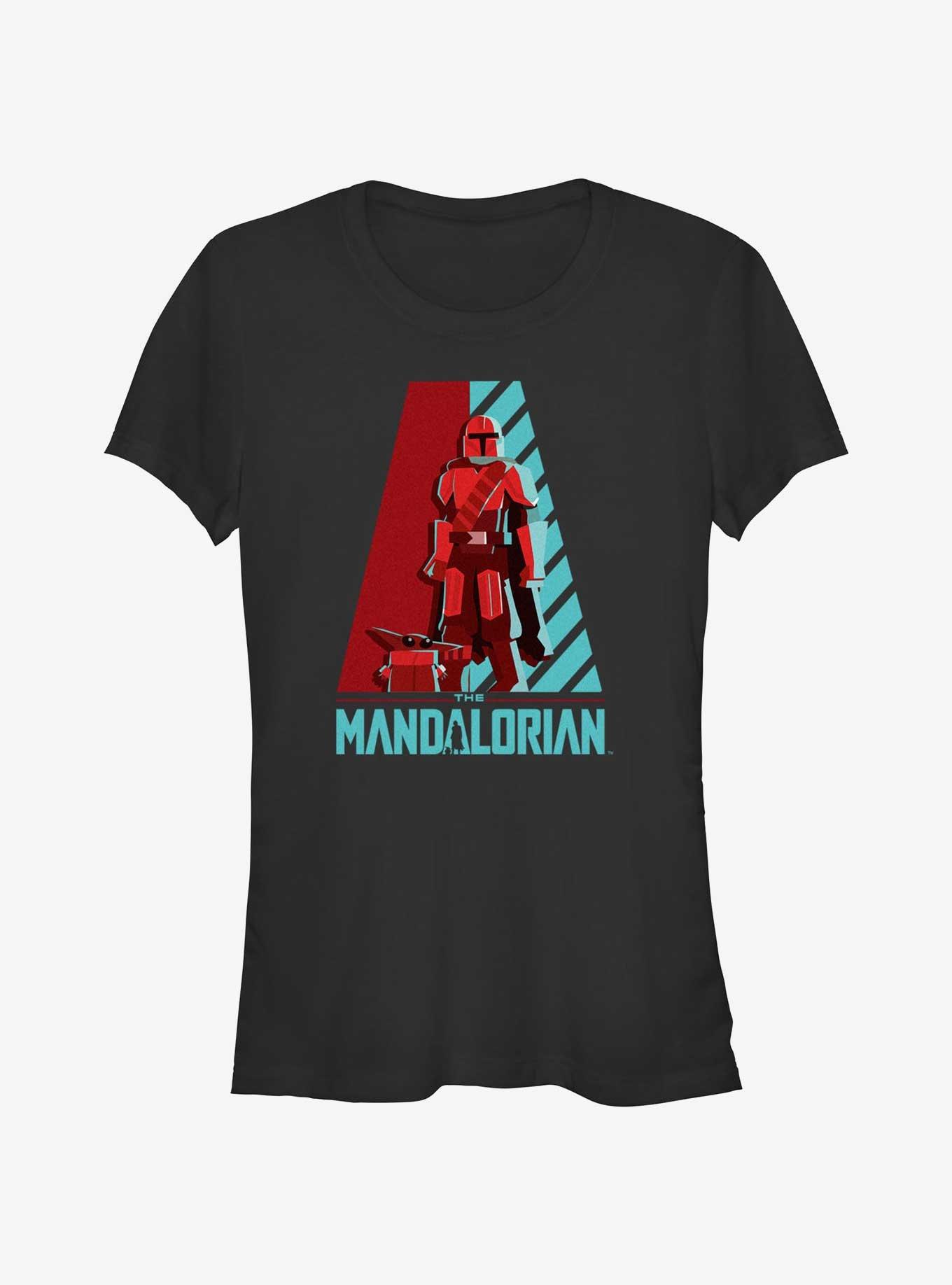 Star Wars The Mandalorian Galaxy's Heroes Logo Girls T-Shirt, BLACK, hi-res