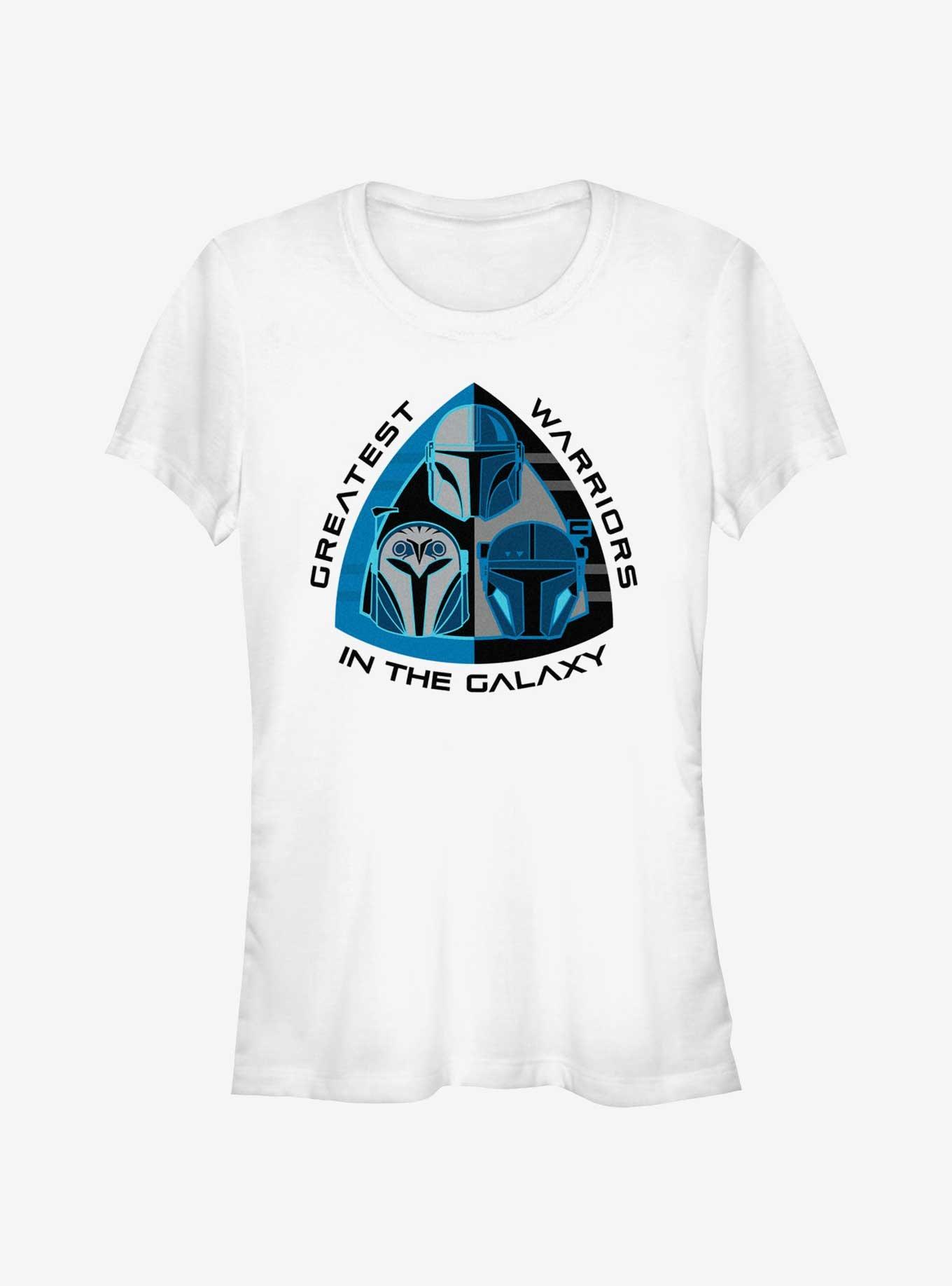 Star Wars The Mandalorian Greatest Warriors In The Galaxy Girls T-Shirt, WHITE, hi-res