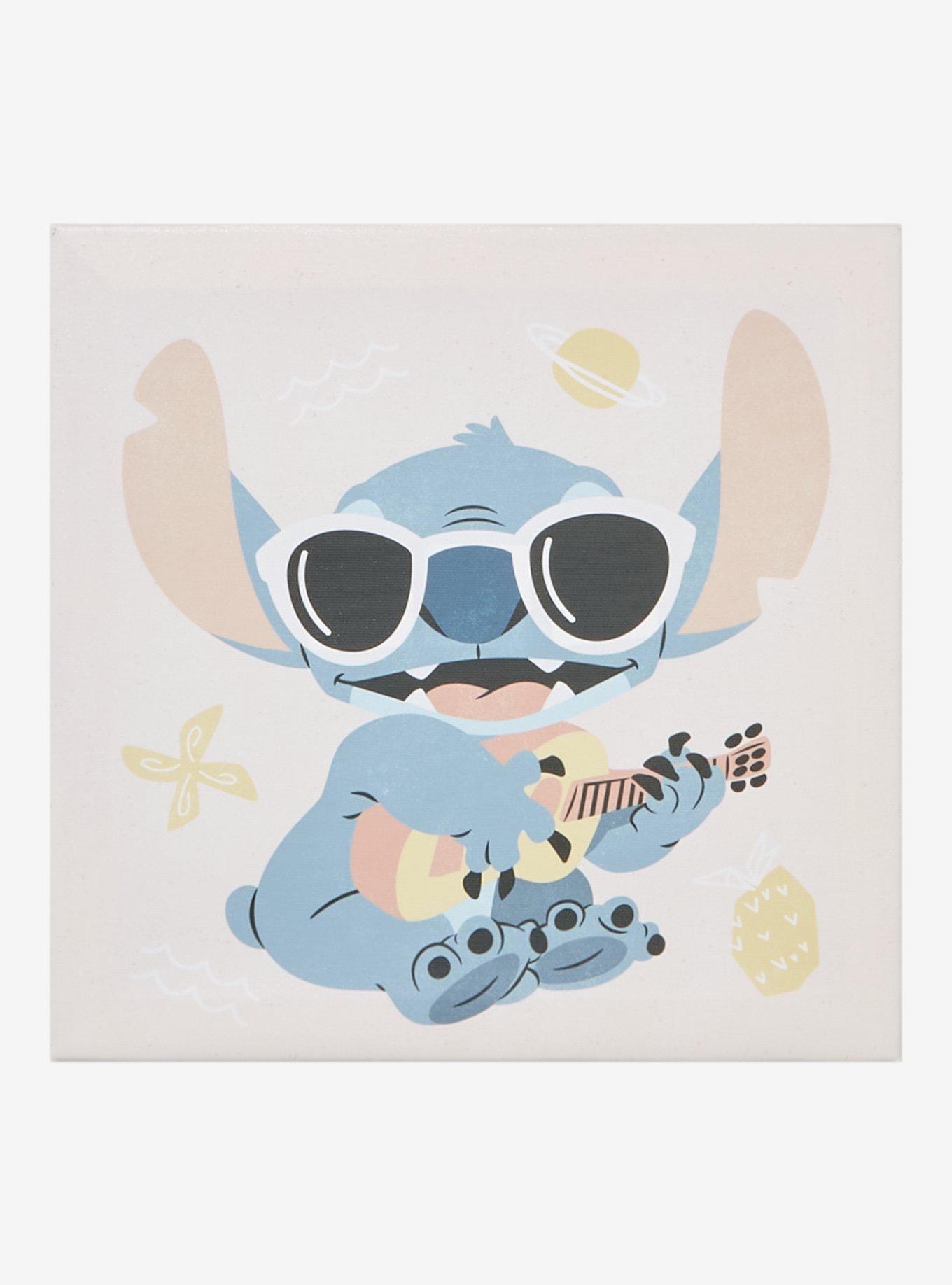 Disney Stitch Ukulele Pastel Canvas Wall Art