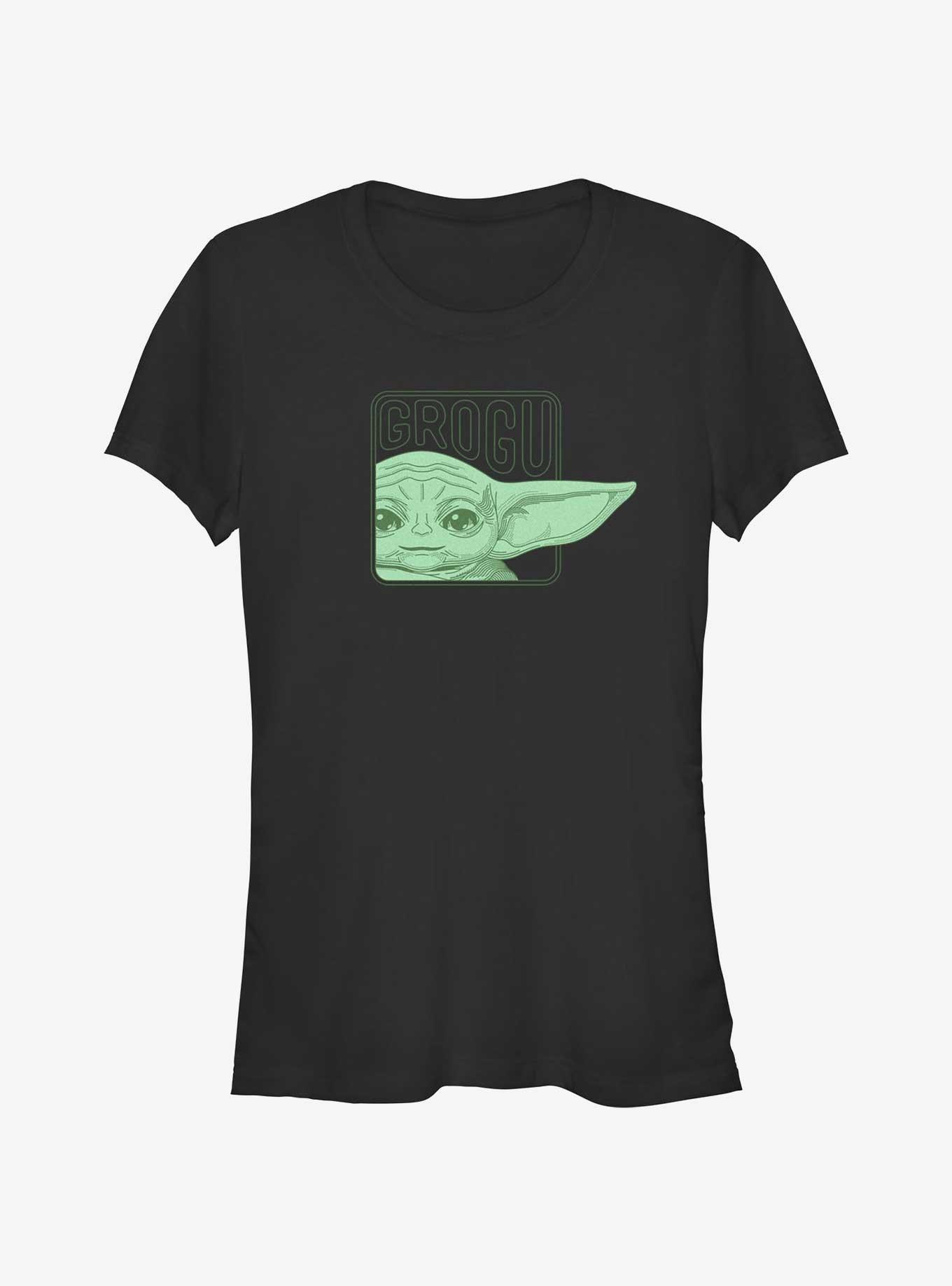 Star Wars The Mandalorian Grogu Happy Ears Girls T-Shirt, BLACK, hi-res