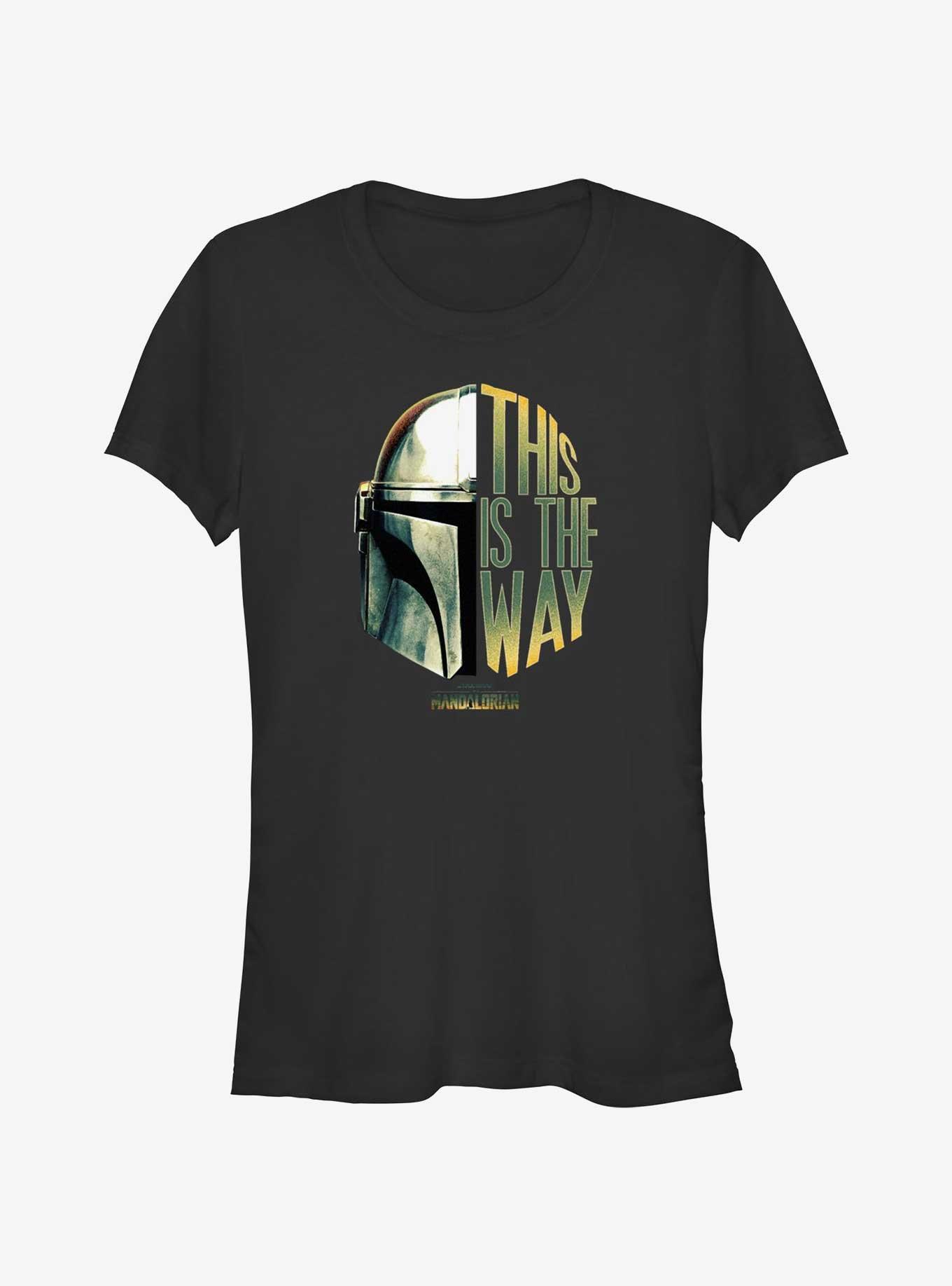 Star Wars The Mandalorian This Is The Way Helmet Split Girls T-Shirt, BLACK, hi-res