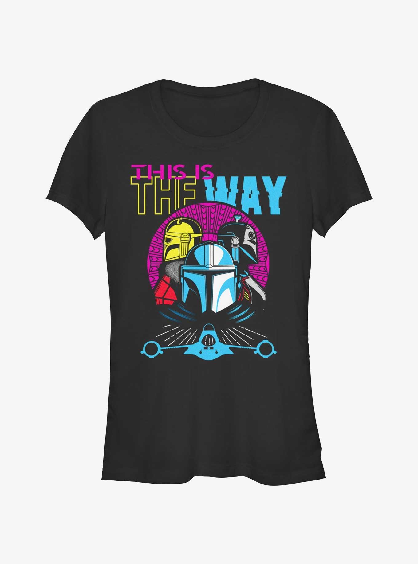 Star Wars The Mandalorian Hyper Sunset This Is The Way Girls T-Shirt, BLACK, hi-res