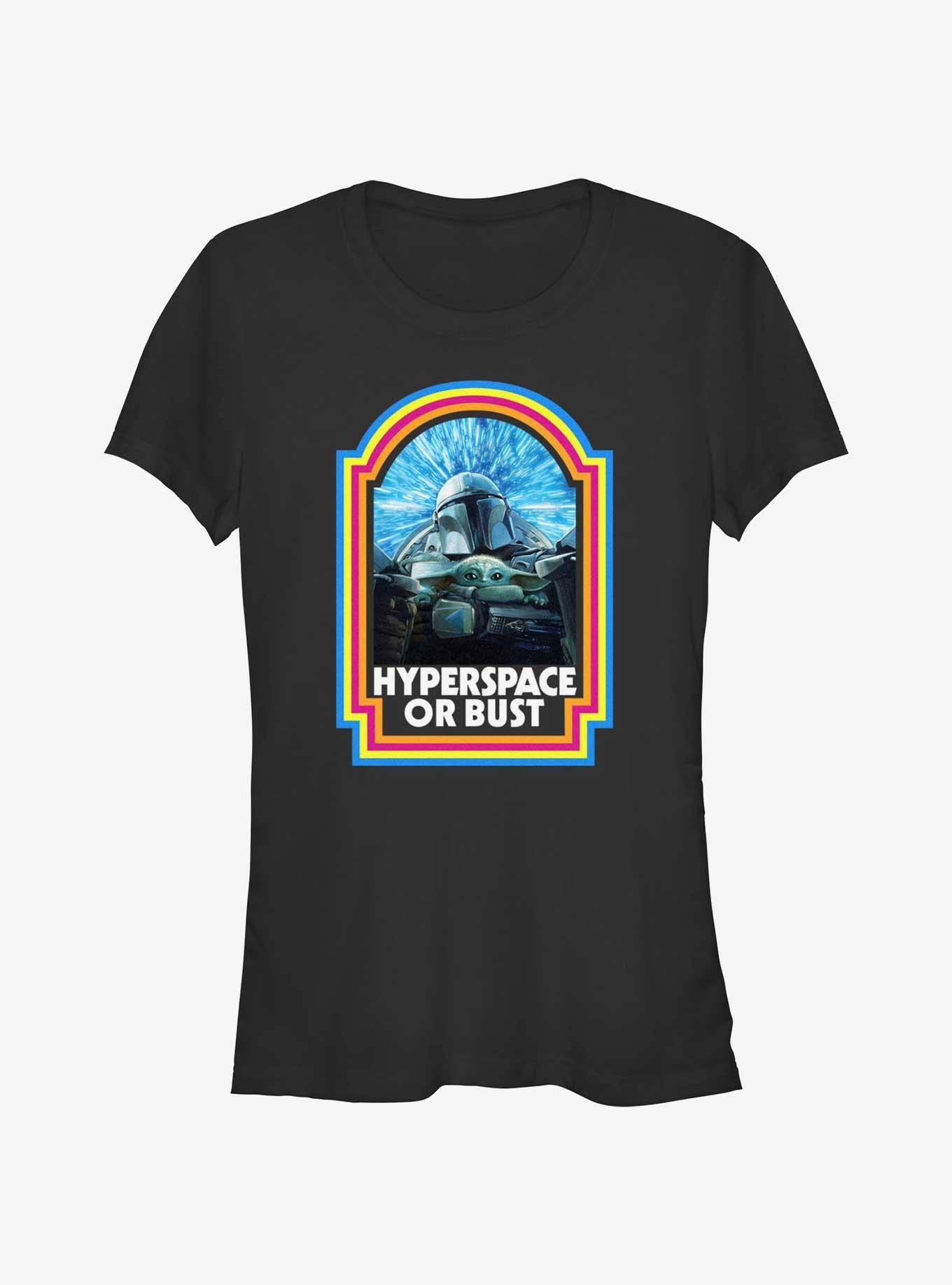 Star Wars The Mandalorian Hyperspace or Bust Girls T-Shirt, BLACK, hi-res