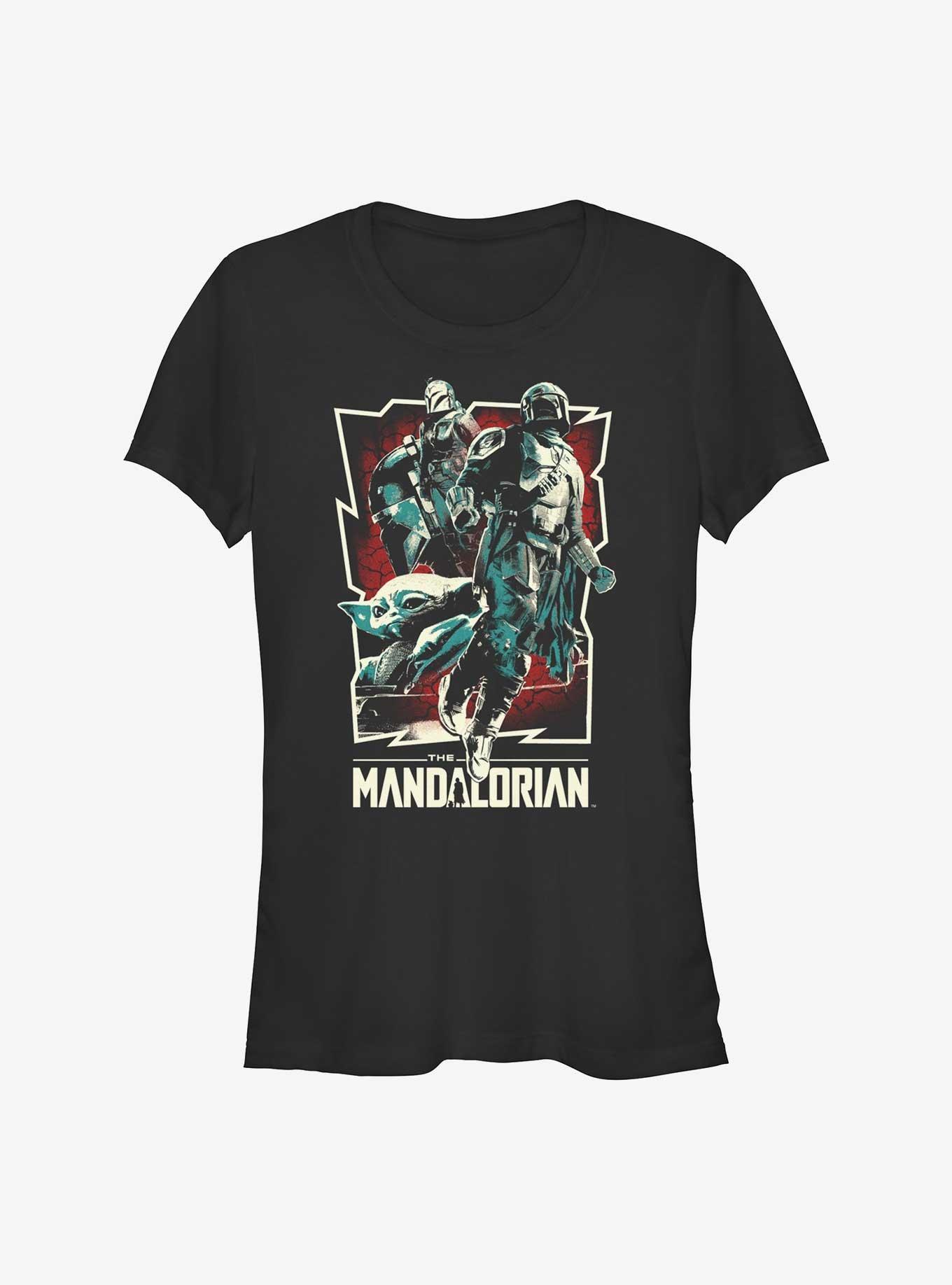 Star Wars The Mandalorian Grunge Rock Star Poster Girls T-Shirt, , hi-res