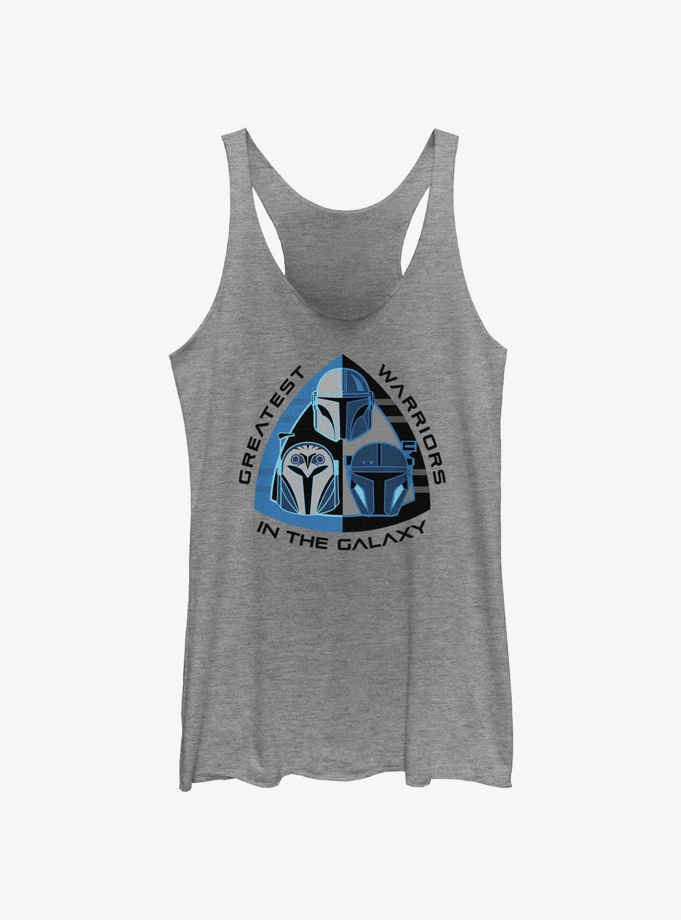 Star Wars The Mandalorian Greatest Warriors In The Galaxy Girls Tank, GRAY HTR, hi-res