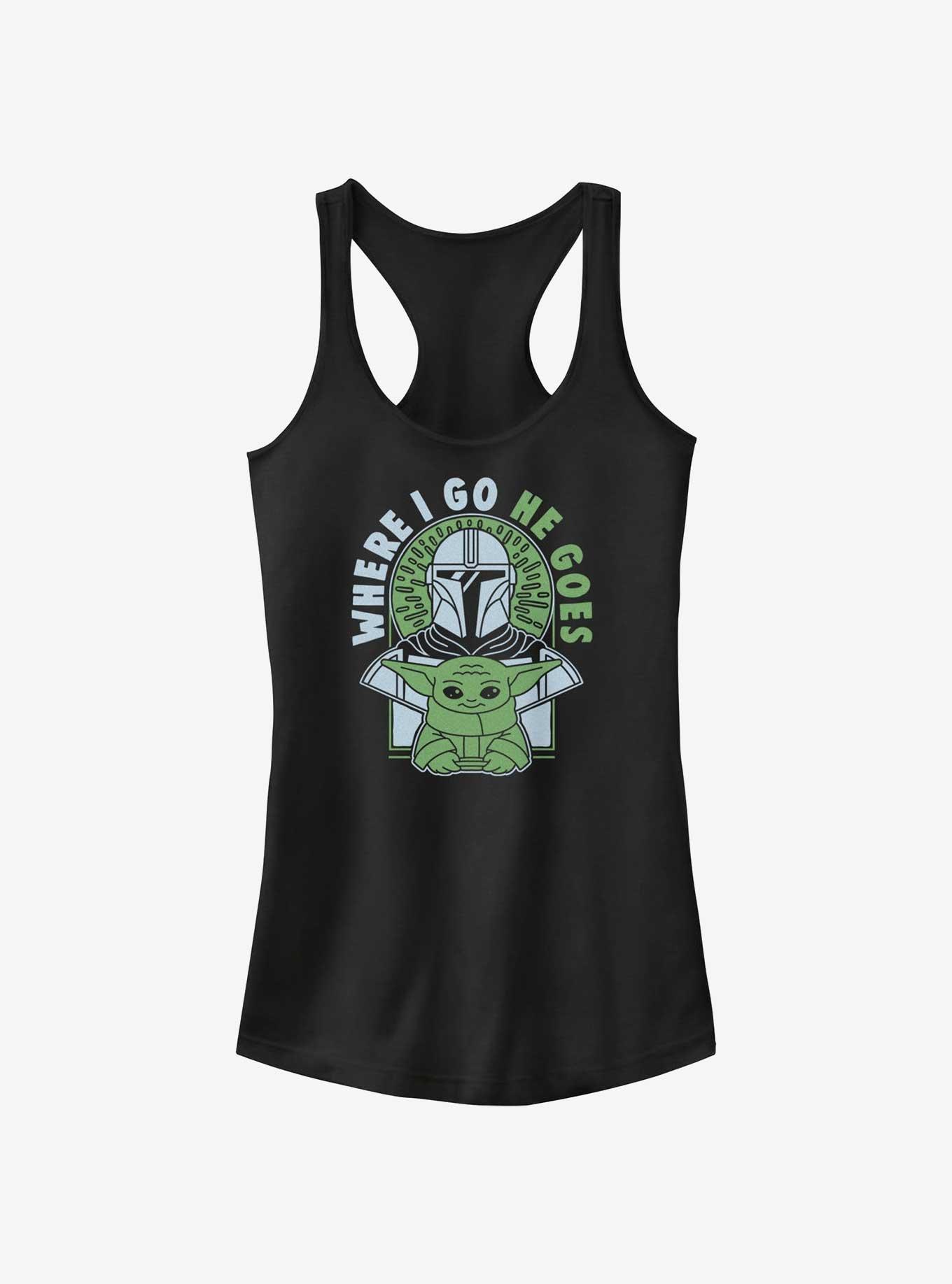 Star Wars The Mandalorian Where I Go, He Goes Girls Tank, , hi-res