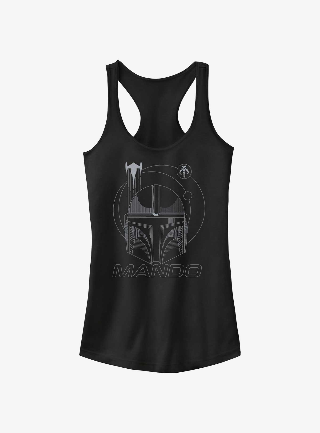Star Wars The Mandalorian Mando Line Art Girls Tank