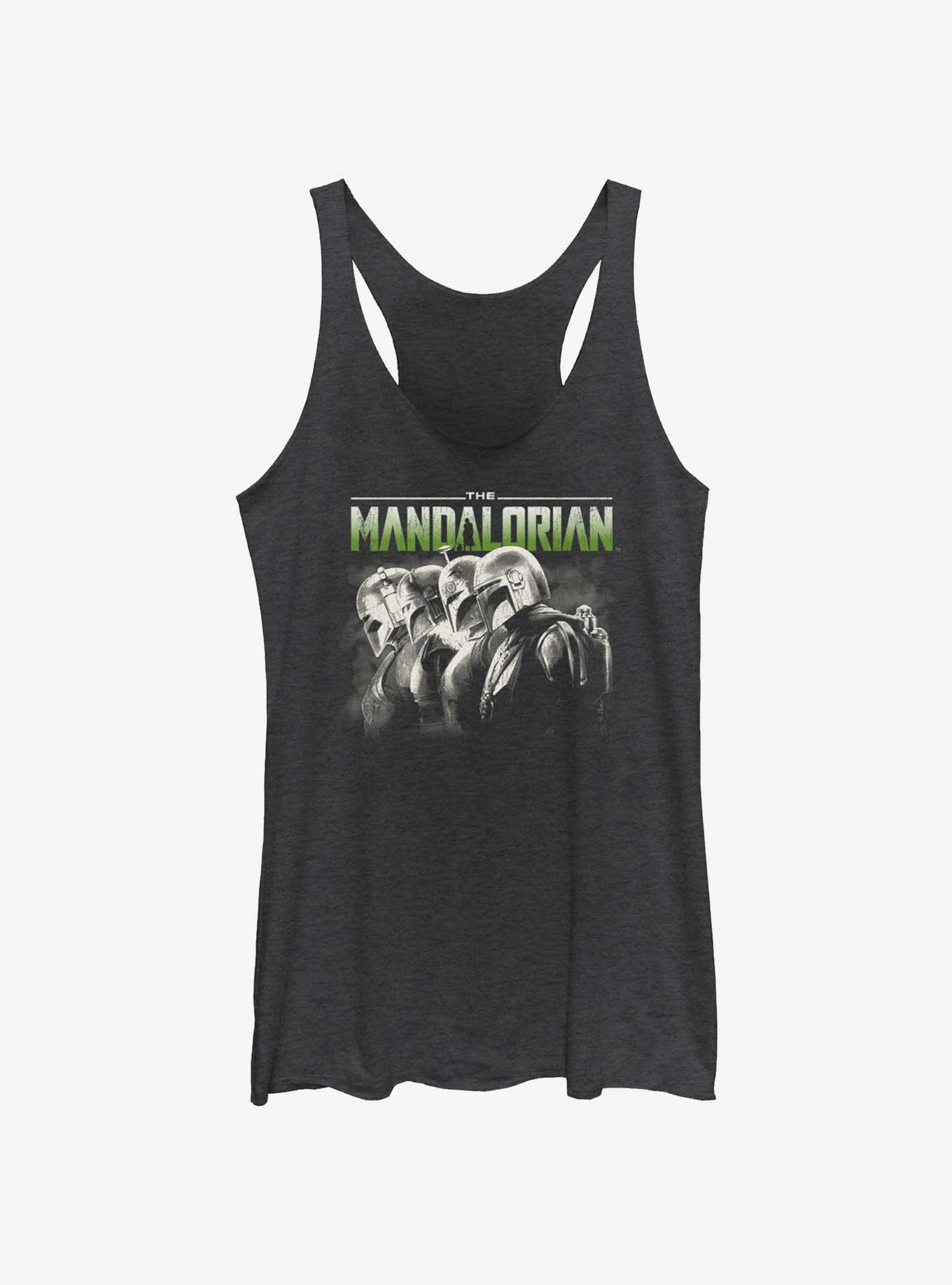 Star Wars The Mandalorian Grunge Mandalorians Lineup Girls Tank, BLK HTR, hi-res