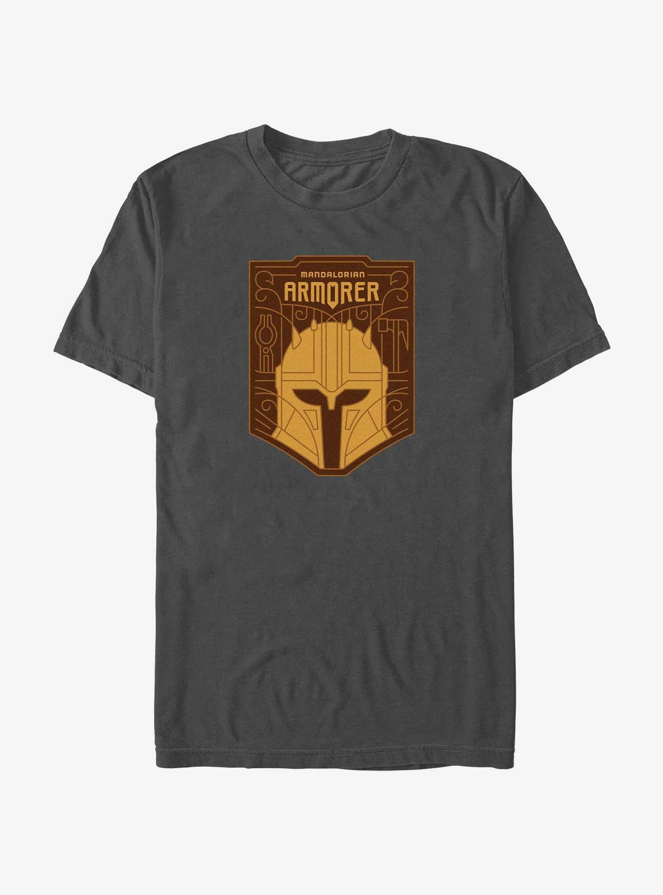 Star Wars The Mandalorian Armorer Crest T-Shirt, CHARCOAL, hi-res