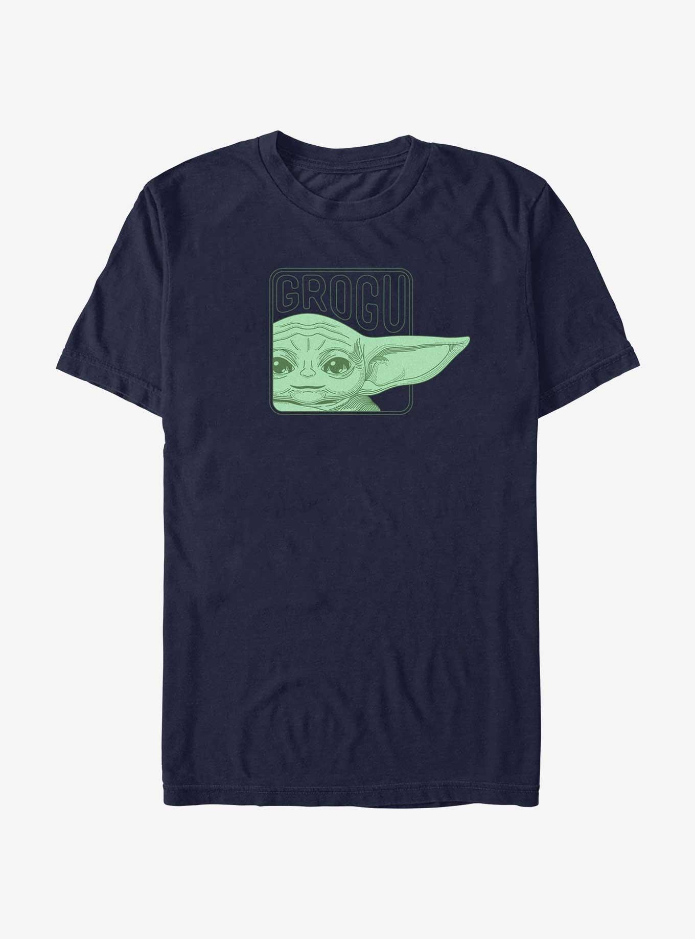 Star Wars The Mandalorian Grogu Happy Ears T-Shirt, NAVY, hi-res
