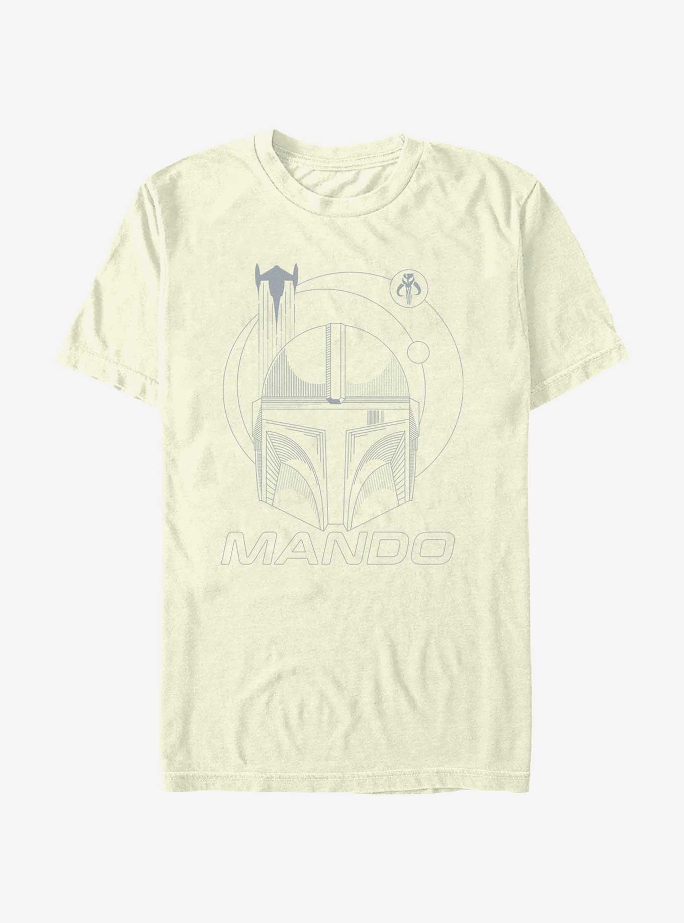 Star Wars The Mandalorian Mando Line Art T-Shirt, , hi-res