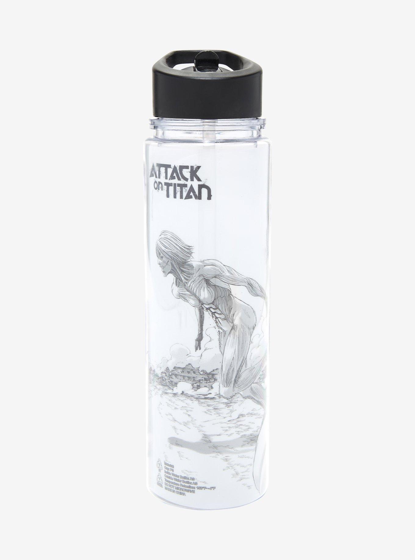 Attack On Titan Female & Armor Titan Water Bottle, , hi-res