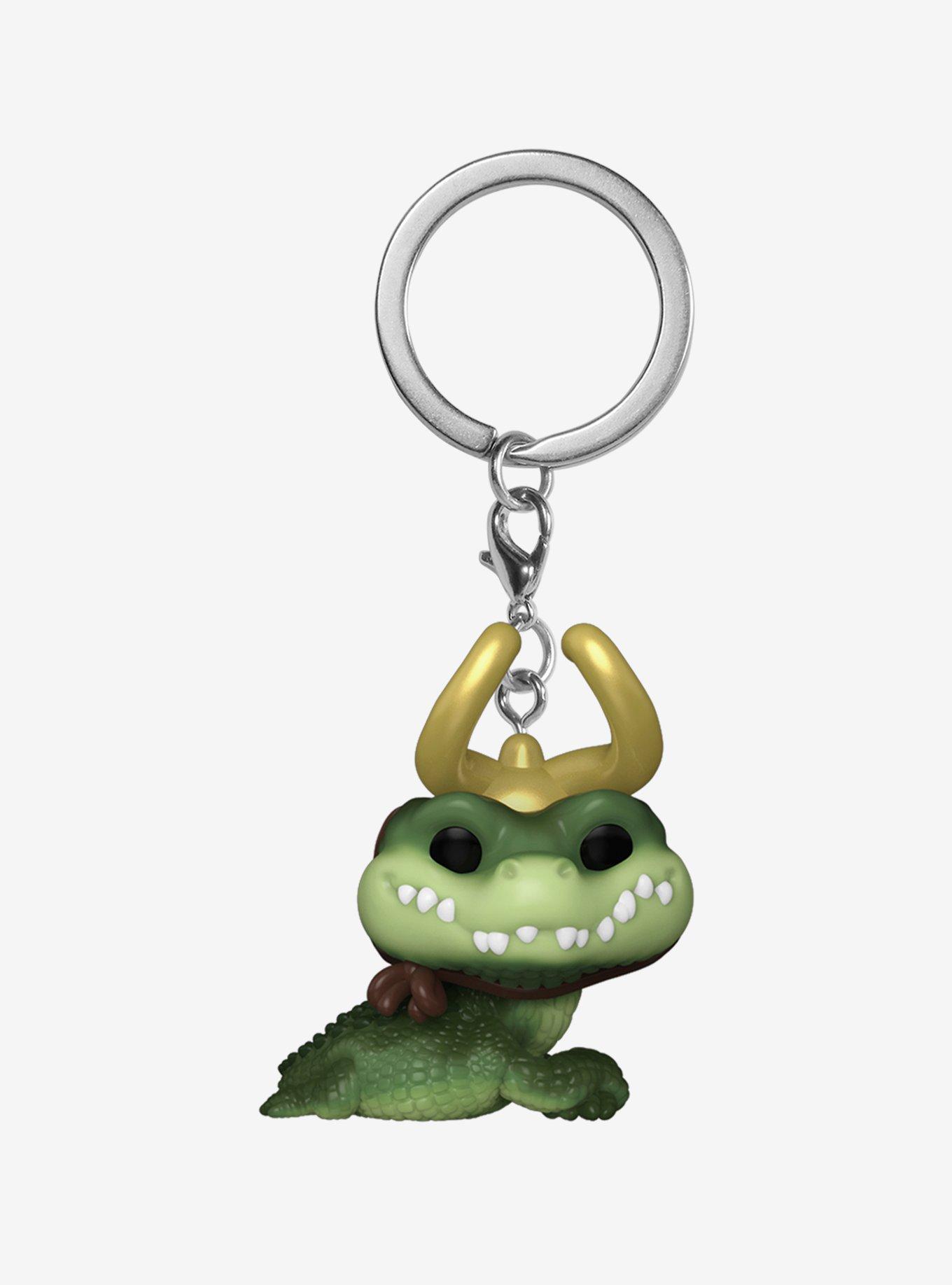 Funko Marvel Loki Pocket Pop Alligator Loki Vinyl Bobble-Head Key Chain Hot Topic Exclusive, , hi-res