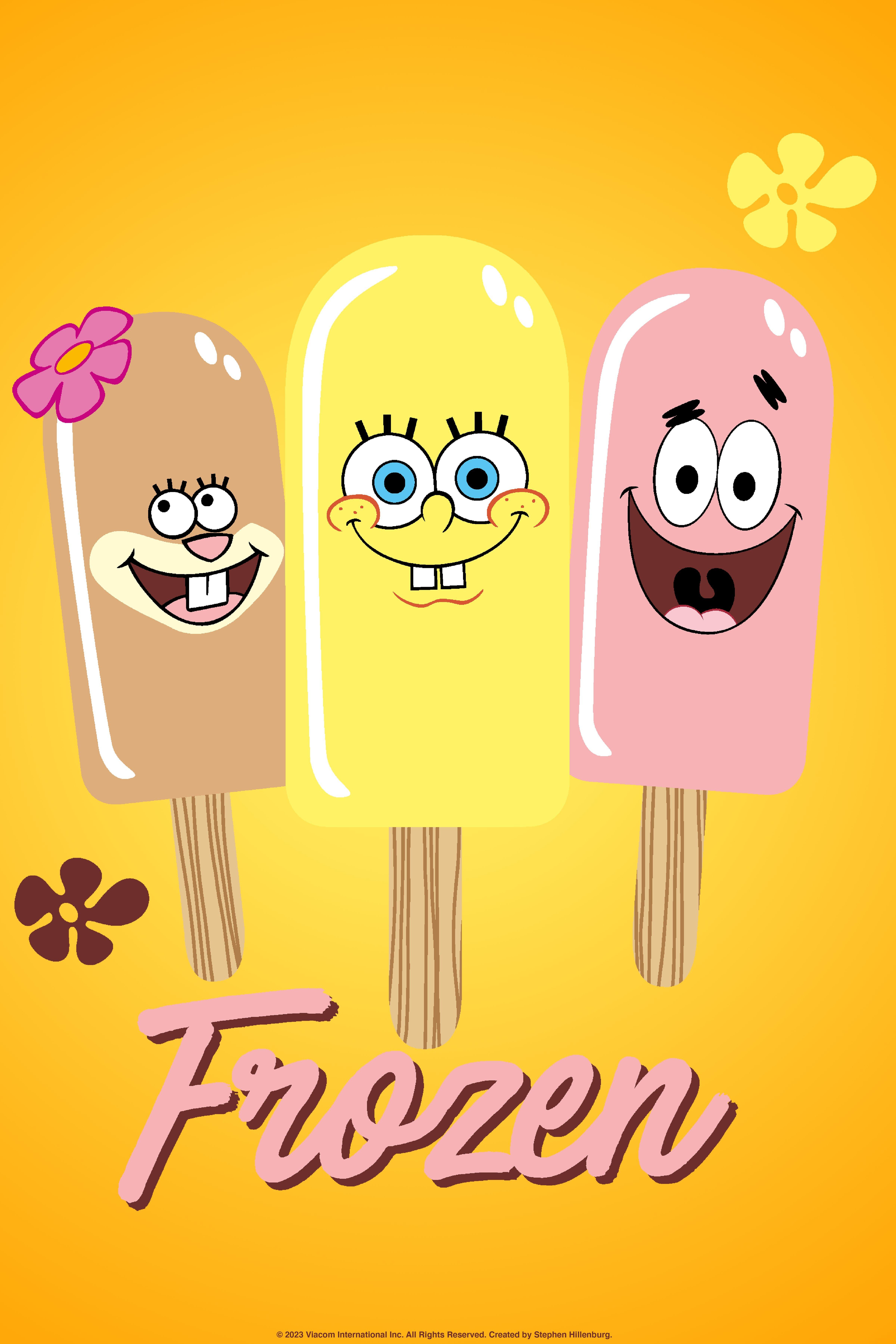 Spongebob Squarepants Frozen Popsicles Poster
